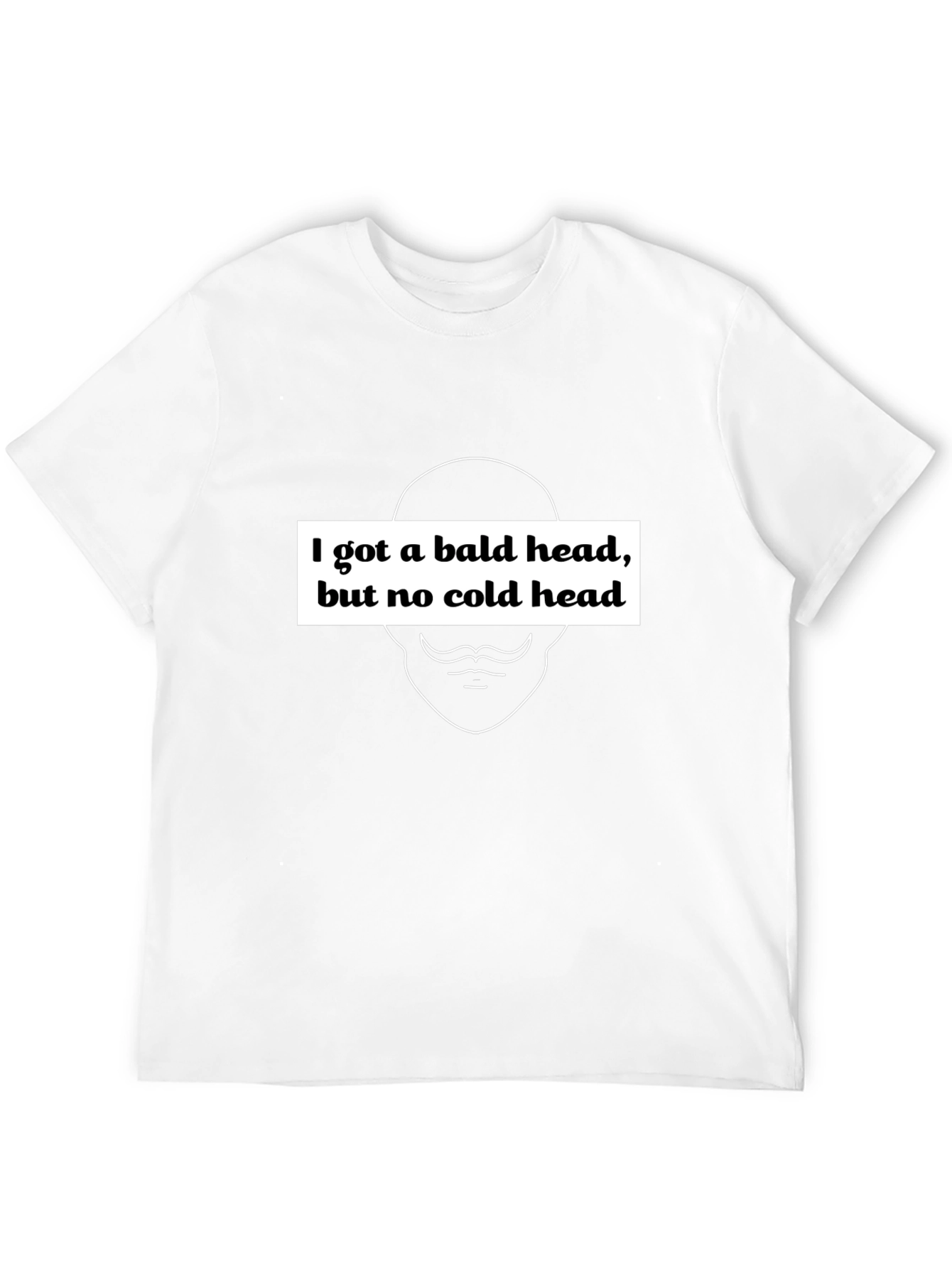 Bald Head Funny Graphic T-Shirt