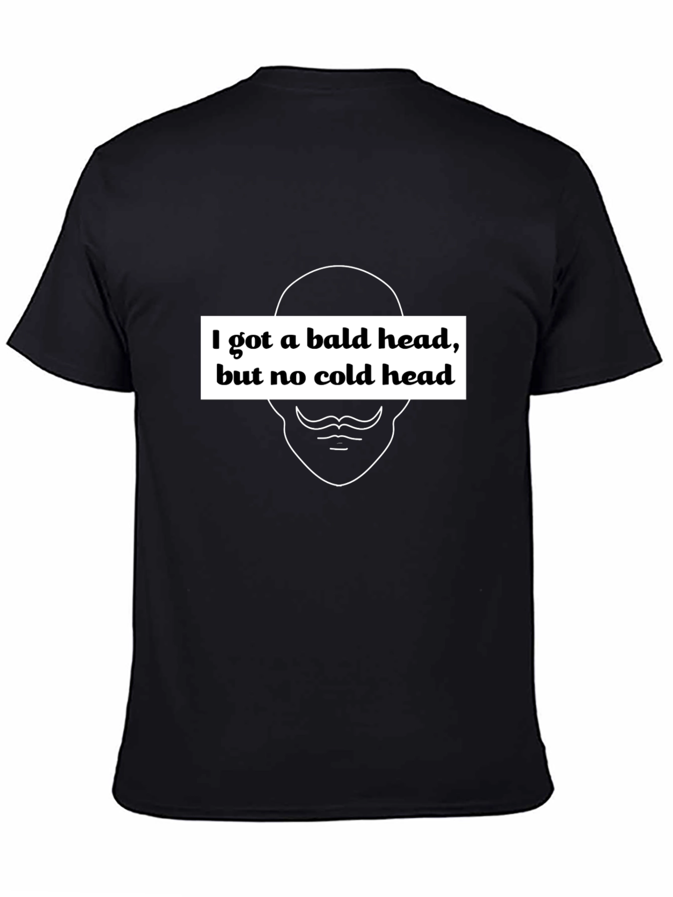 Bald Head Funny Graphic T-Shirt