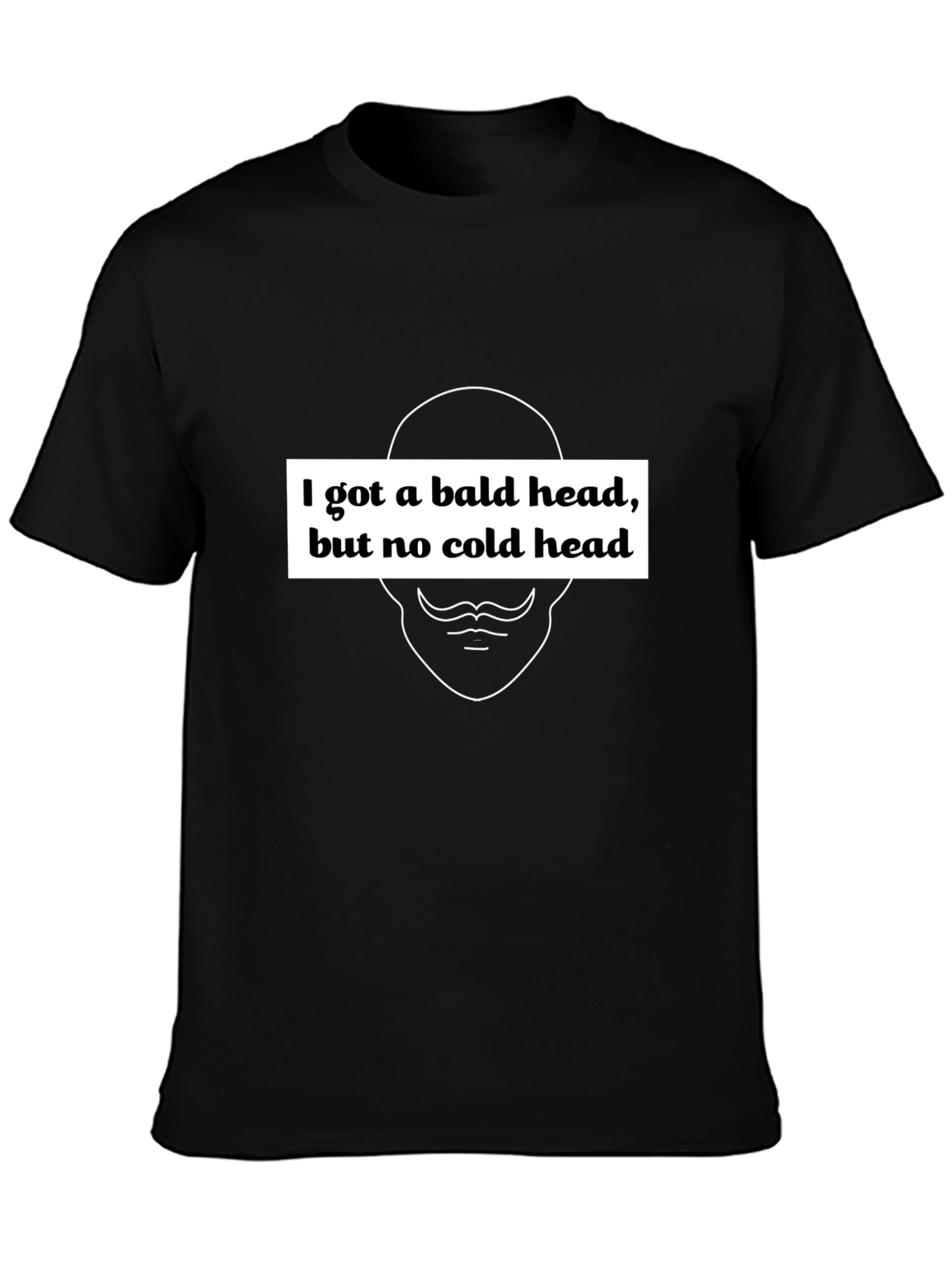 Bald Head Funny Graphic T-Shirt