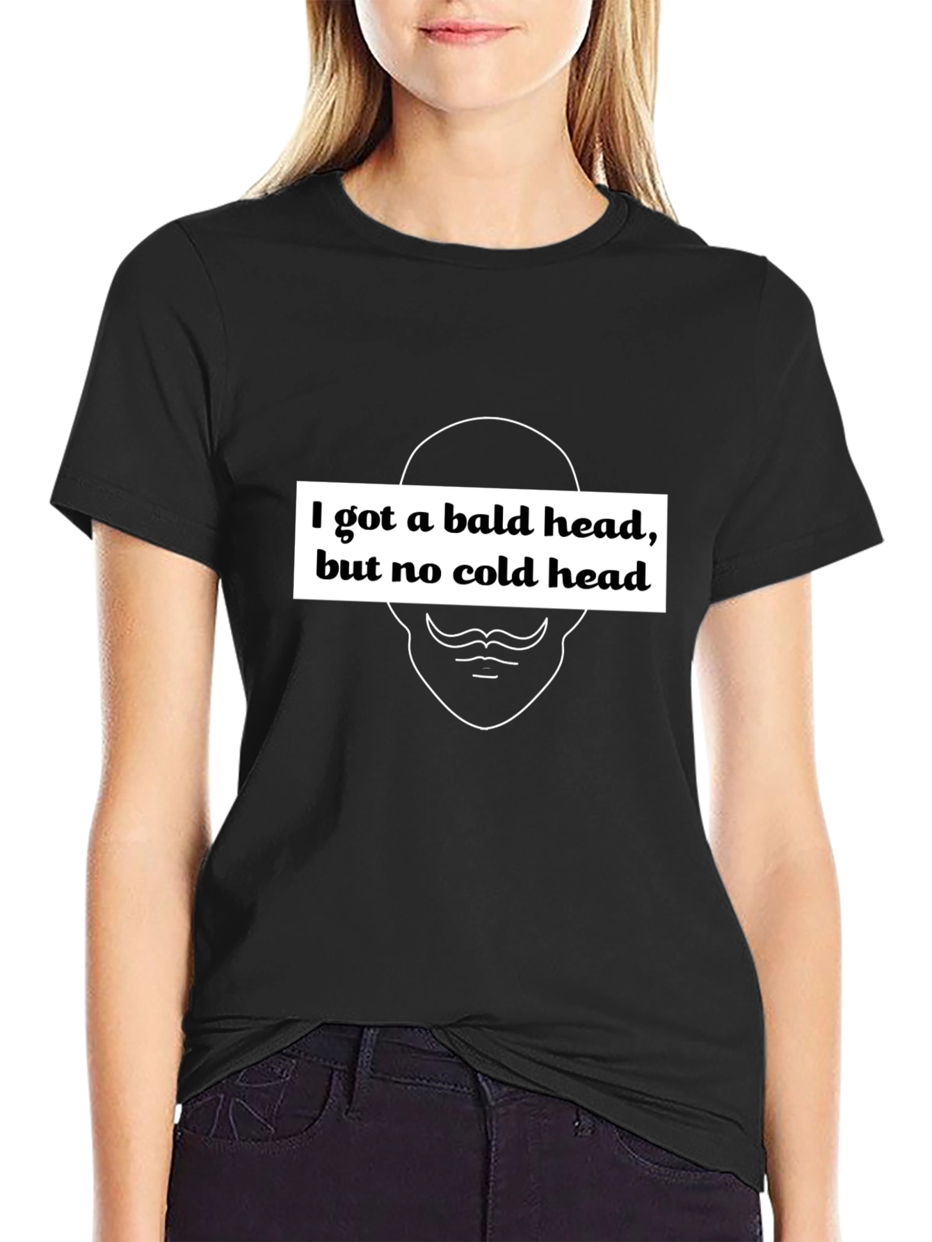 Bald Head Funny Graphic T-Shirt