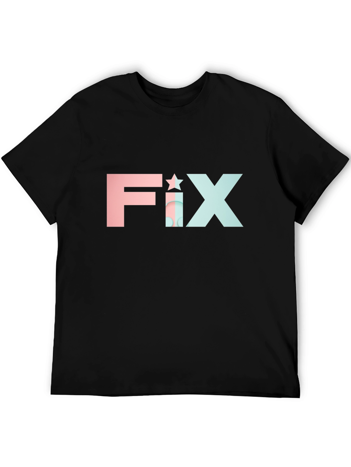FIX Star Graphic Tee - Modern Black T-Shirt