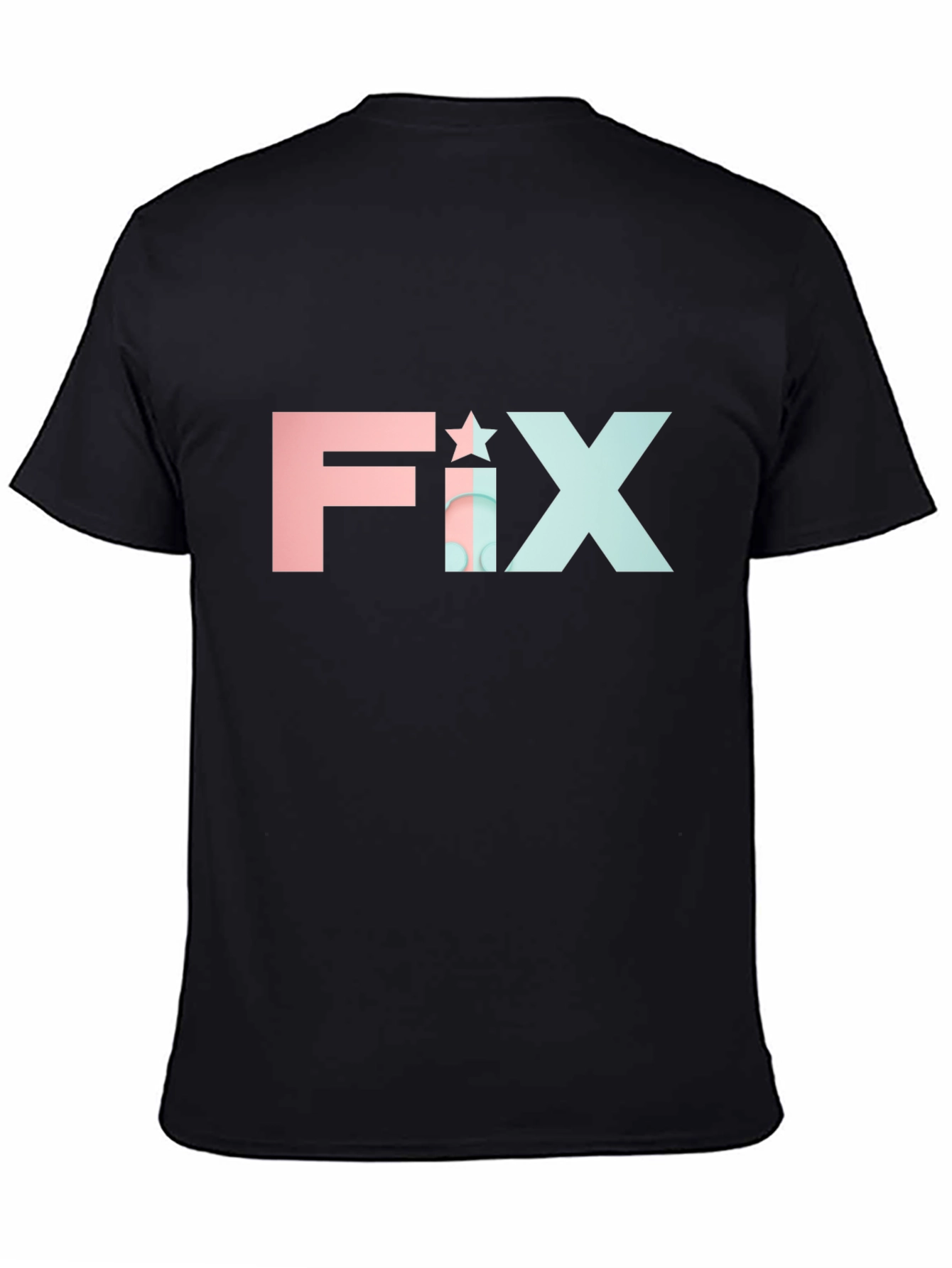 FIX Star Graphic Tee - Modern Black T-Shirt