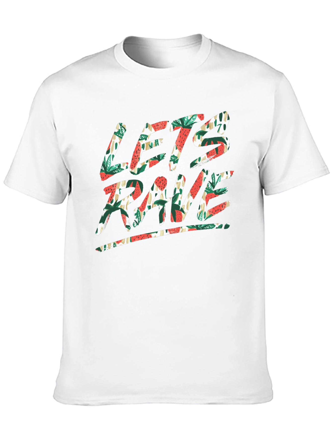 Lets Rave Graphic Print Black T-Shirt