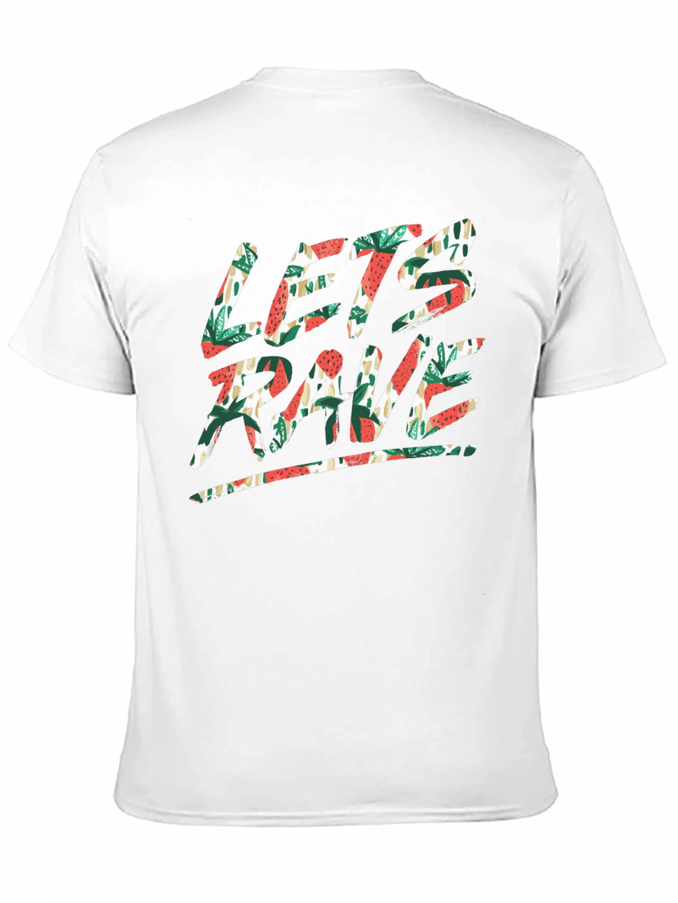 Lets Rave Graphic Print Black T-Shirt