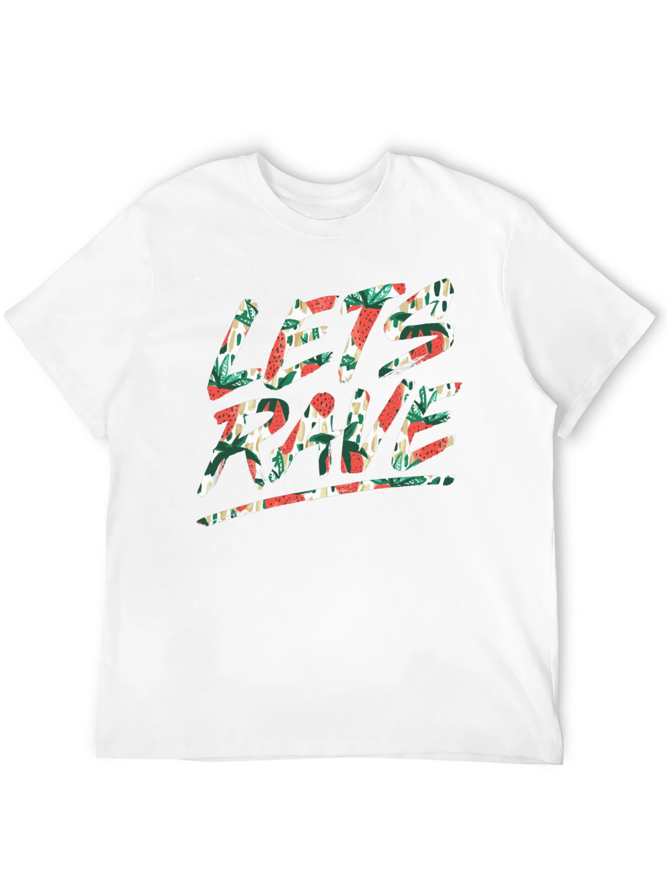 Lets Rave Graphic Print Black T-Shirt