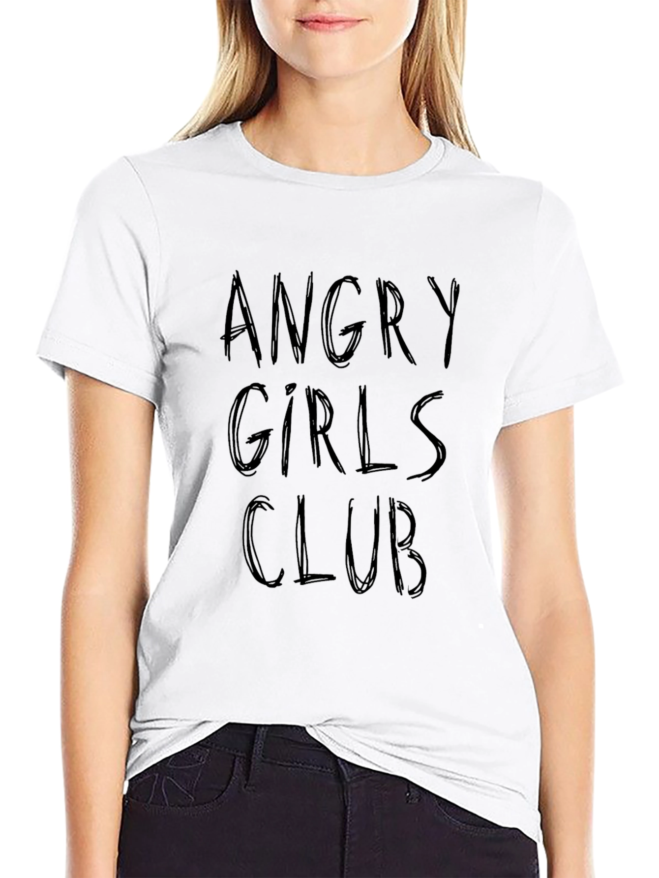 Angry Girls Club Tee - Edgy Graphic T-Shirt