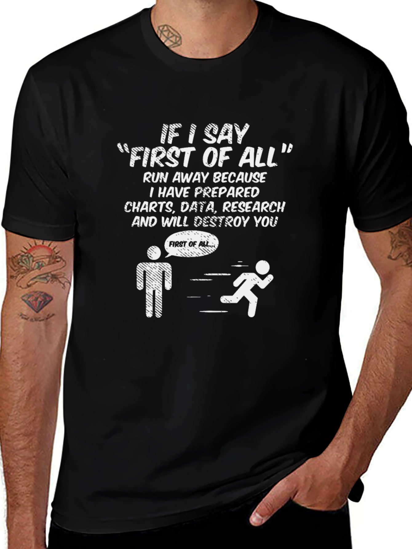 Funny Data Analyst T-Shirt - Run Away!
