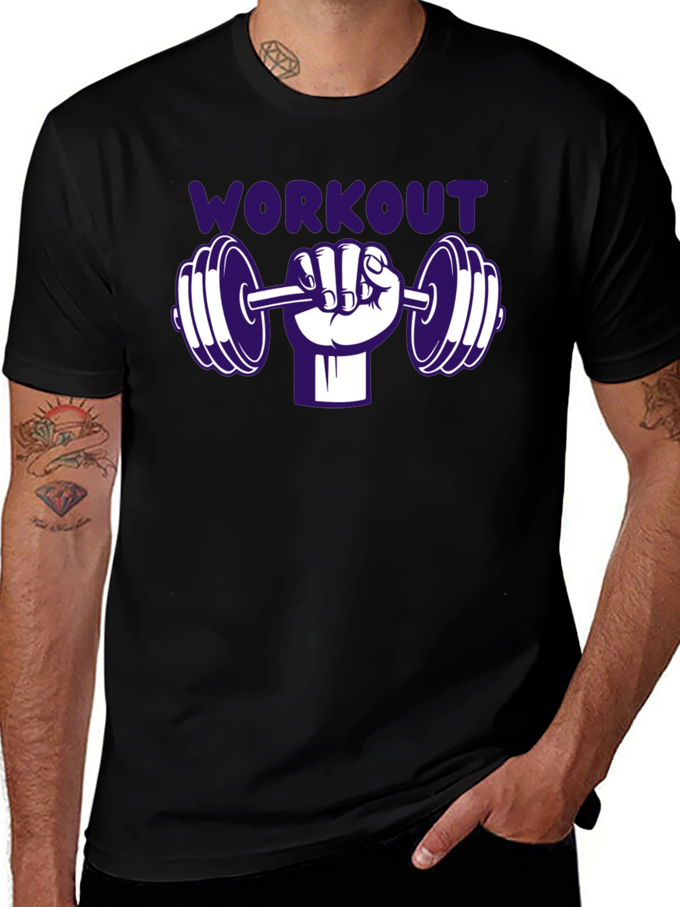 Workout Graphic Tee - Gym Fitness Shirt