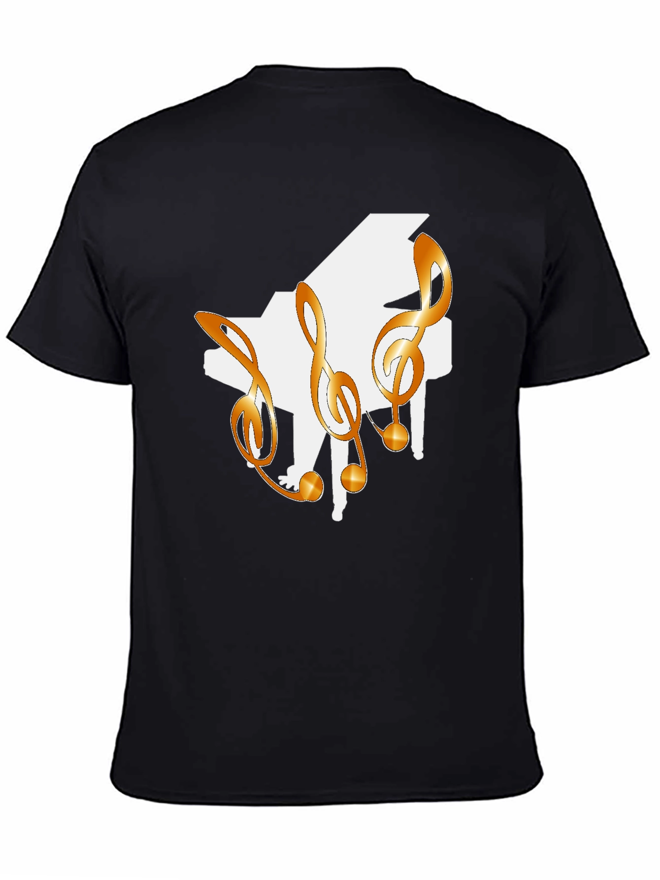 Piano & Treble Clef Graphic T-Shirt