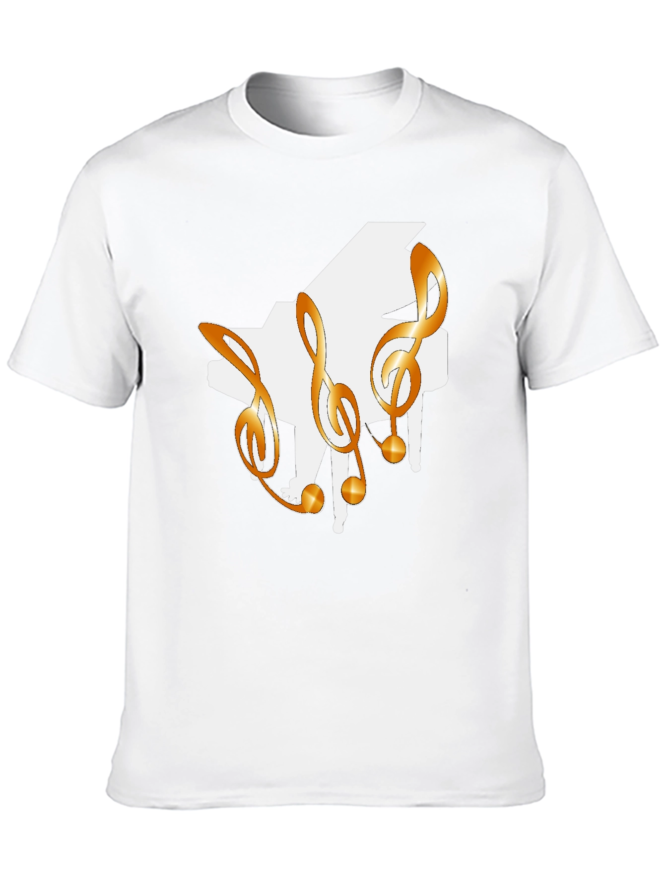 Piano & Treble Clef Graphic T-Shirt