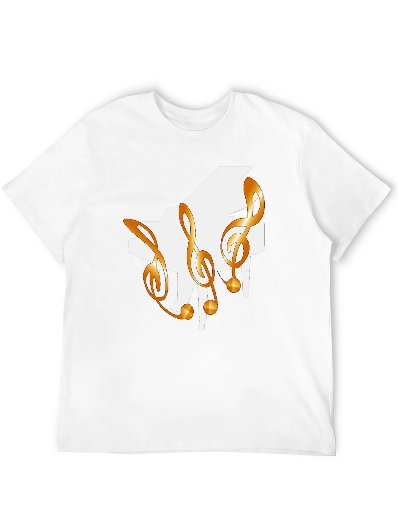 Piano & Treble Clef Graphic T-Shirt