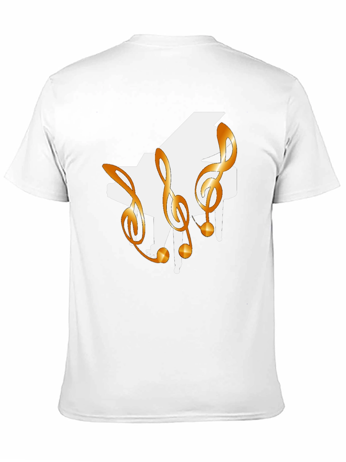 Piano & Treble Clef Graphic T-Shirt