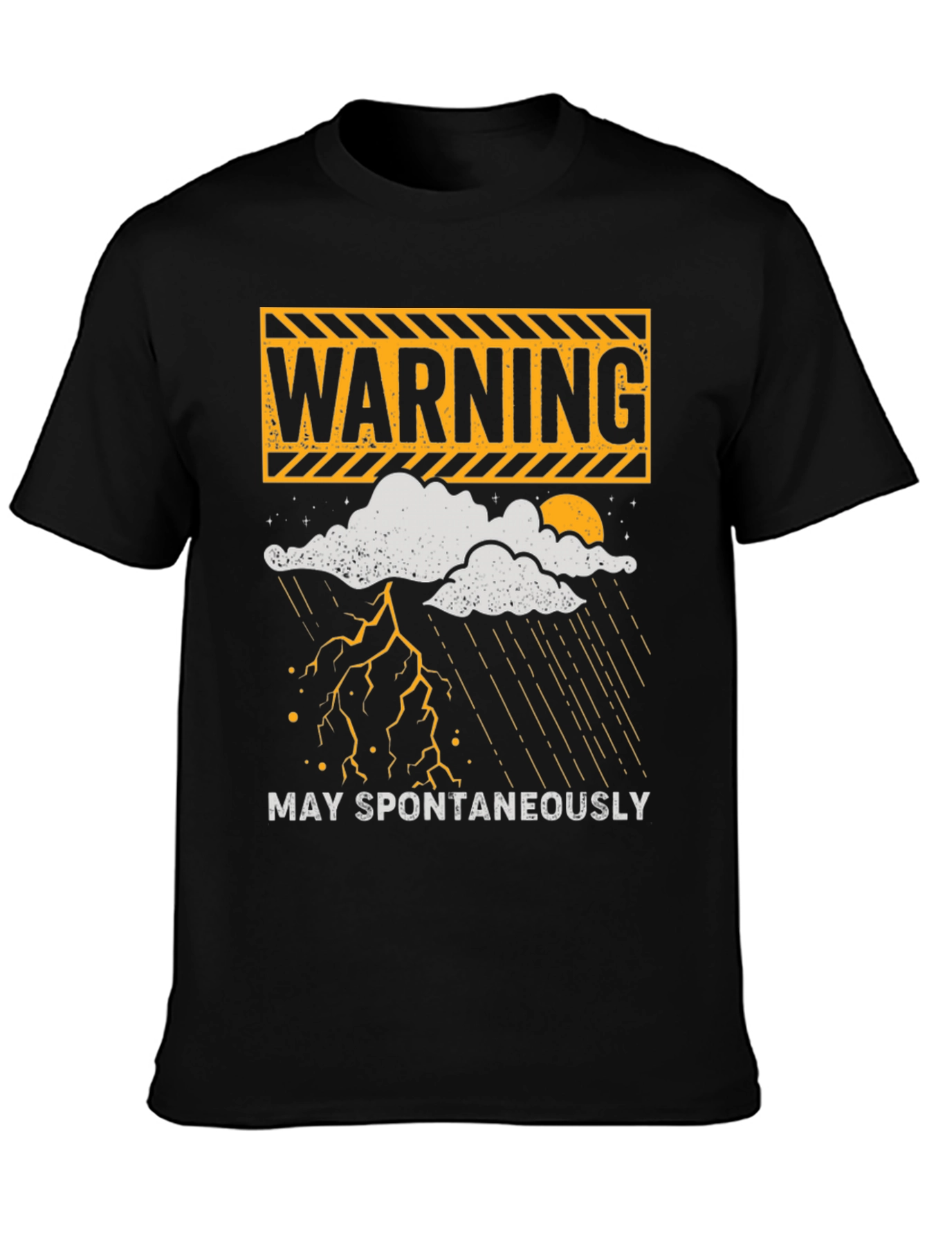 Warning May Spontaneously T-Shirt Funny Weather Shirt