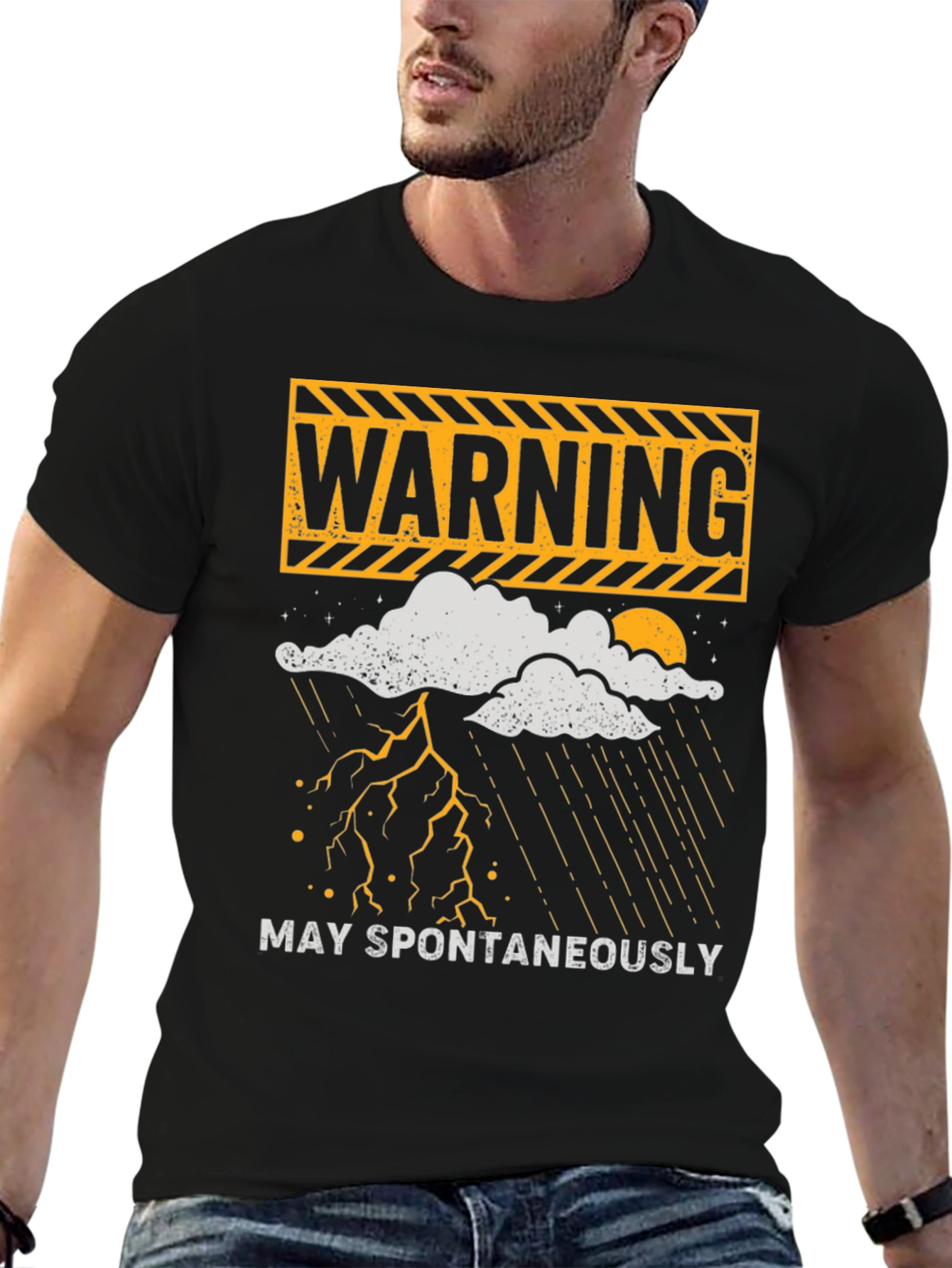 Warning May Spontaneously T-Shirt Funny Weather Shirt