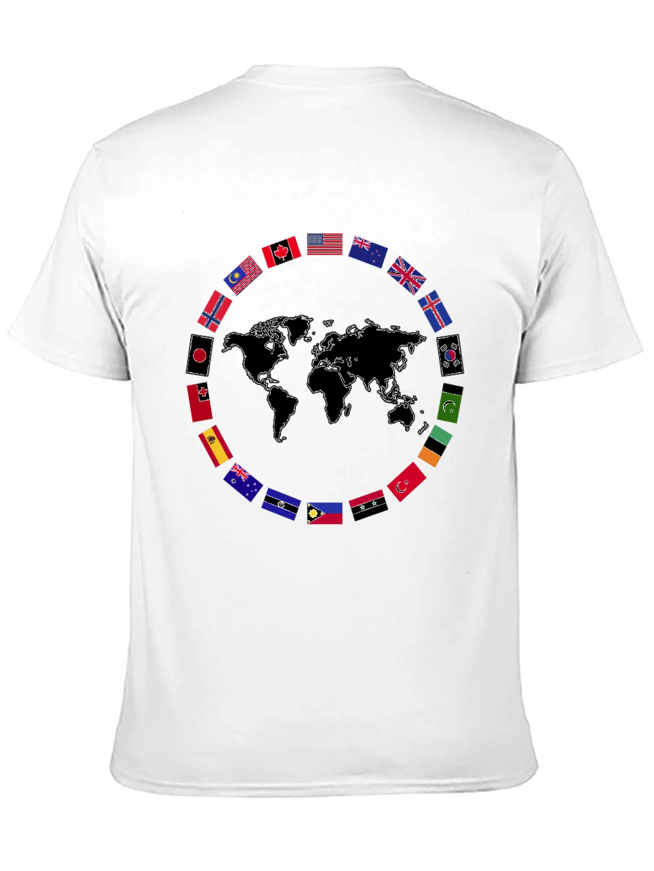 World Flags Graphic T-Shirt