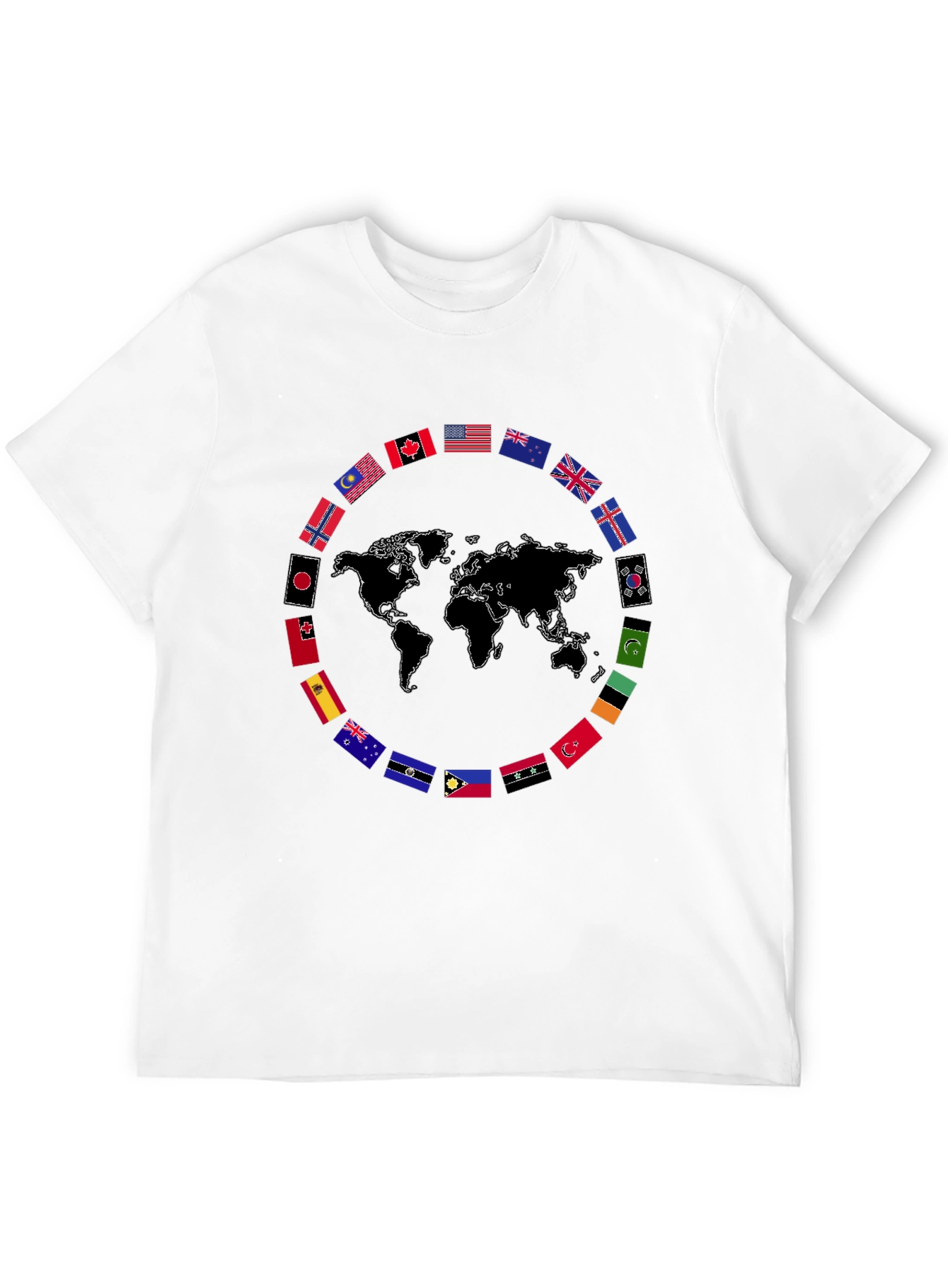 World Flags Graphic T-Shirt