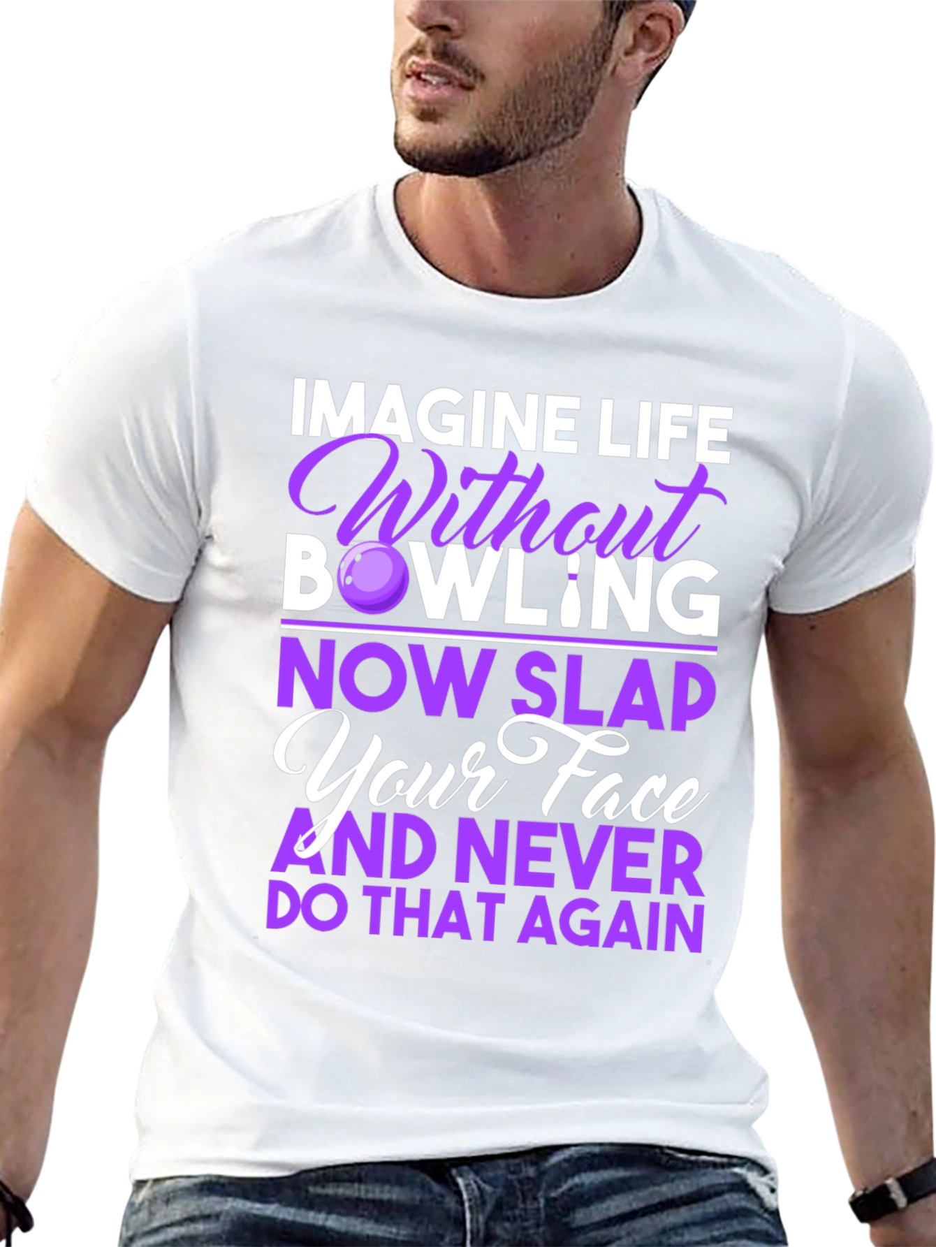 Imagine Life Without Bowling T-Shirt - Novelty Bowling Tee