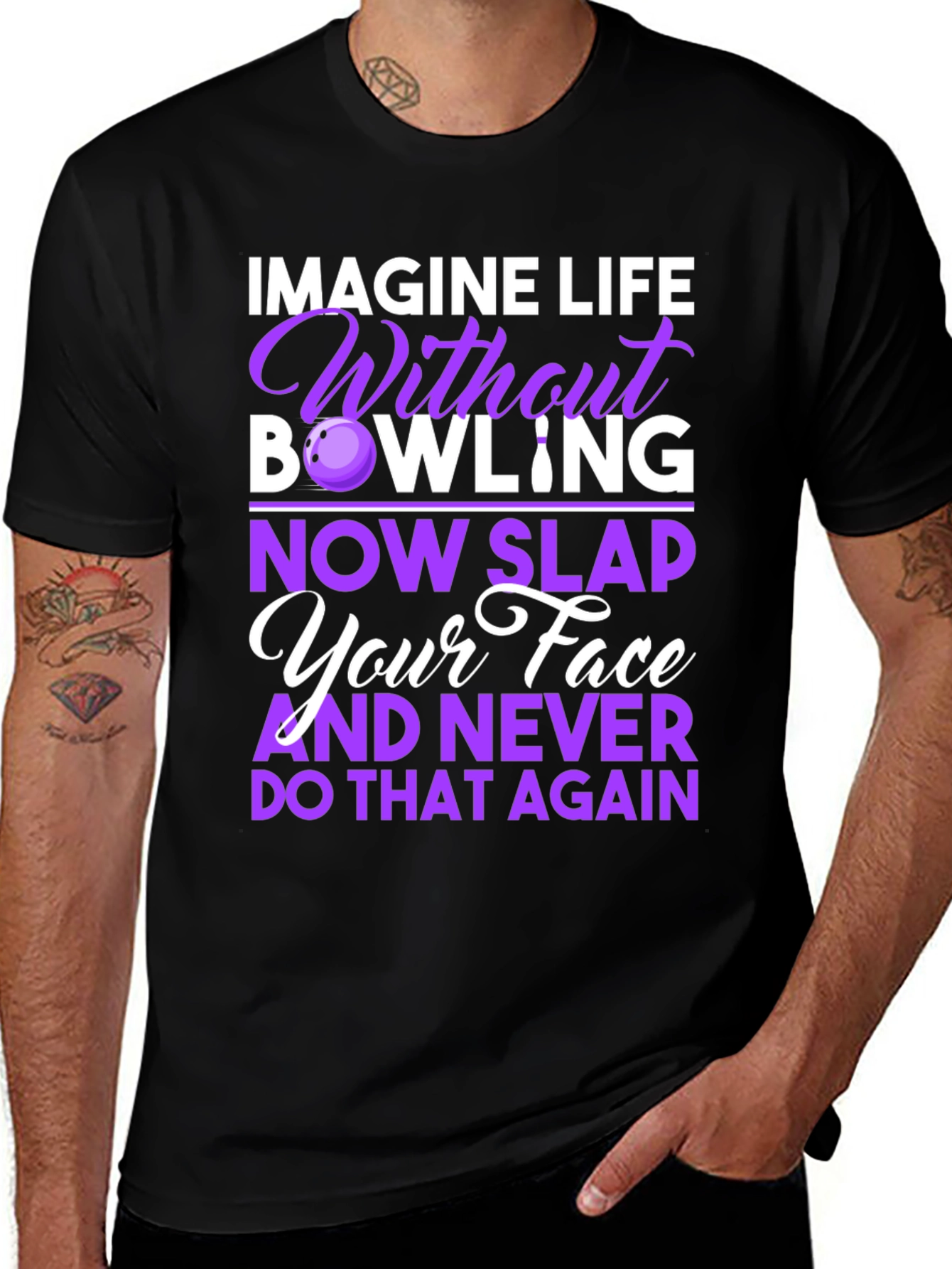 Imagine Life Without Bowling T-Shirt - Novelty Bowling Tee