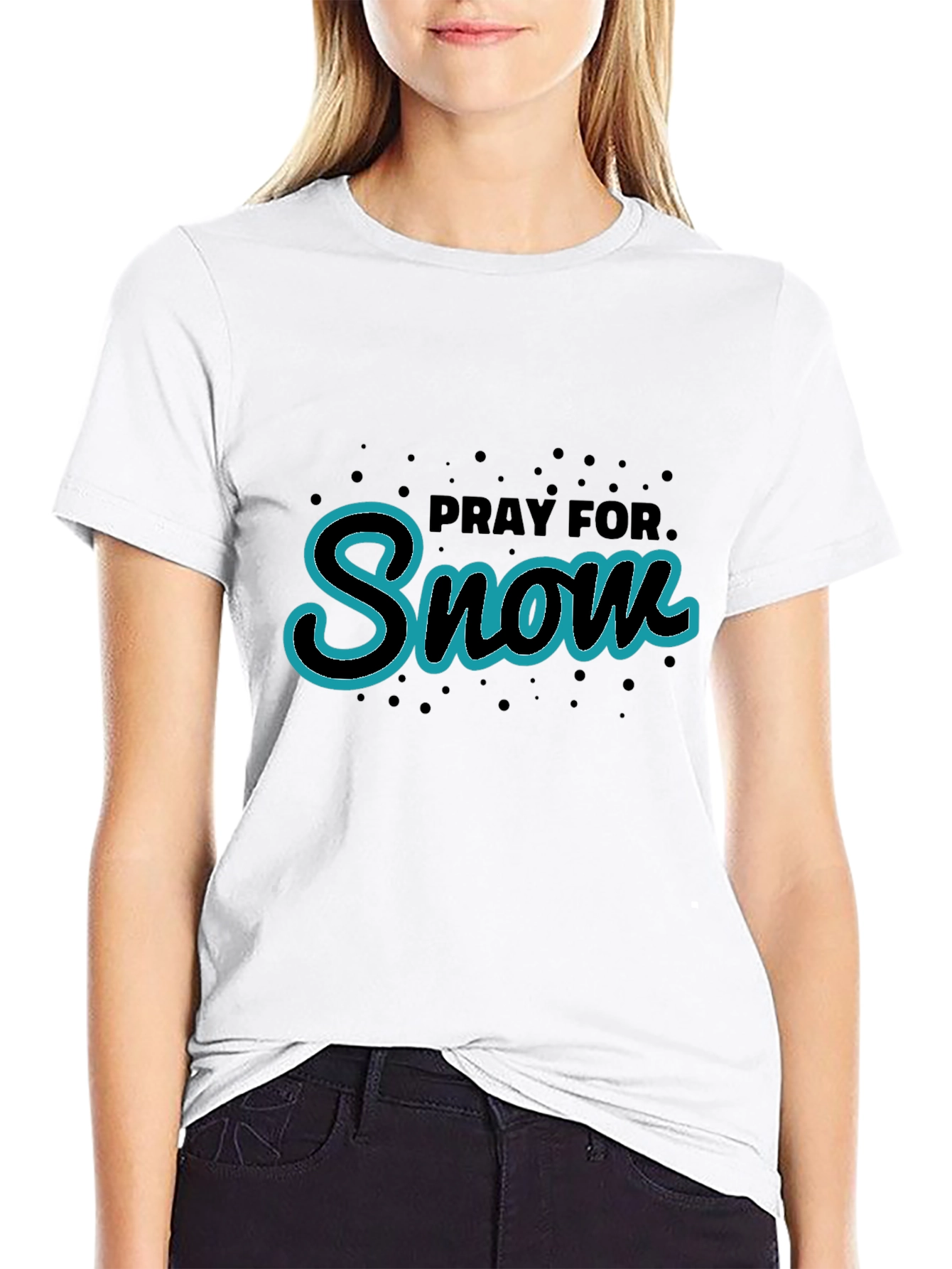 Pray for Snow T-Shirt - Black Tee