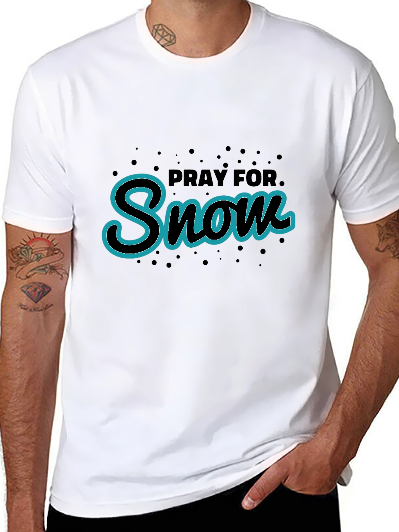 Pray for Snow T-Shirt - Black Tee