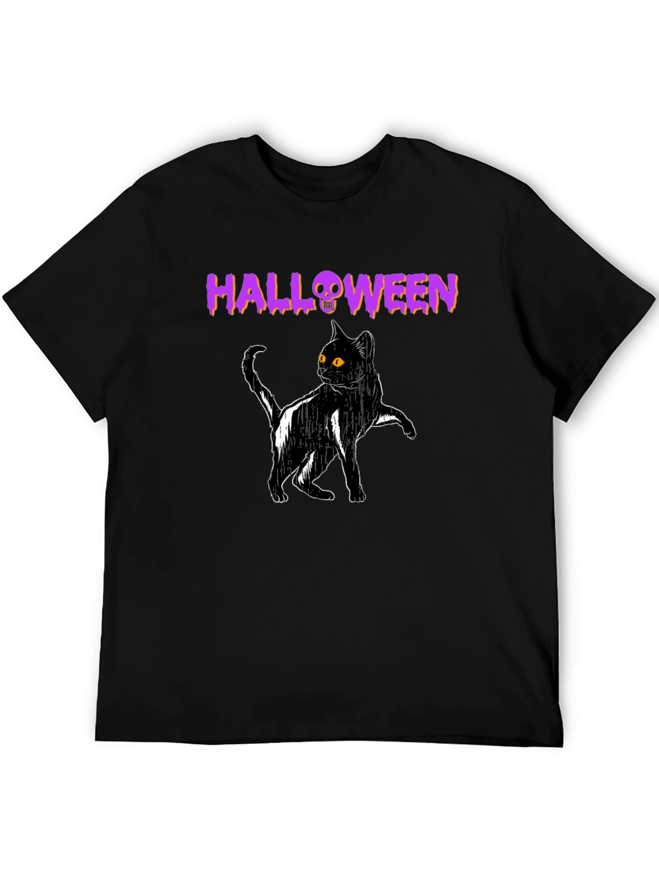 Halloween Cat T-Shirt - Spooky Black Cat Tee