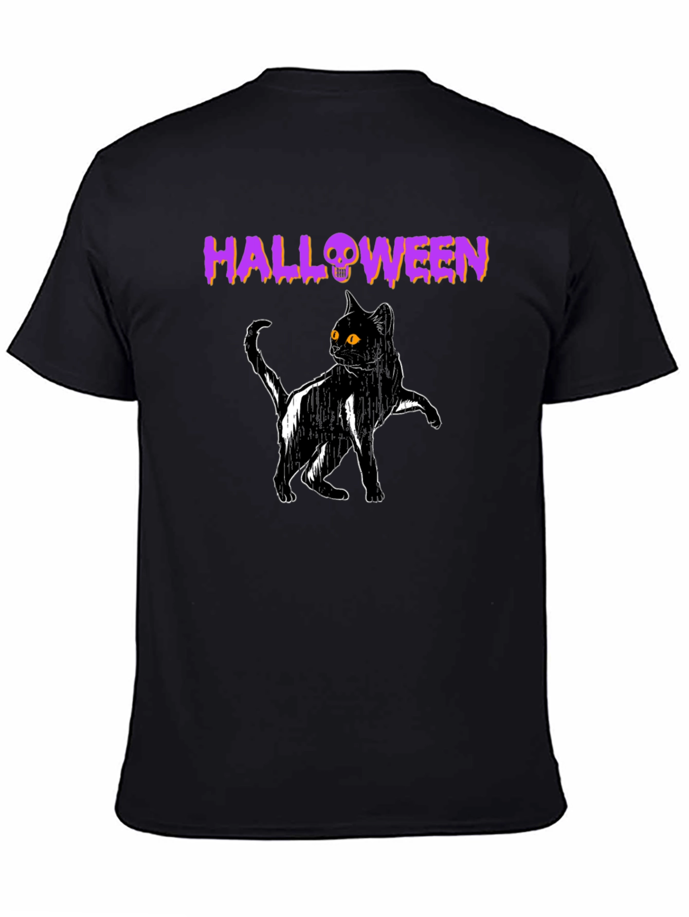 Halloween Cat T-Shirt - Spooky Black Cat Tee