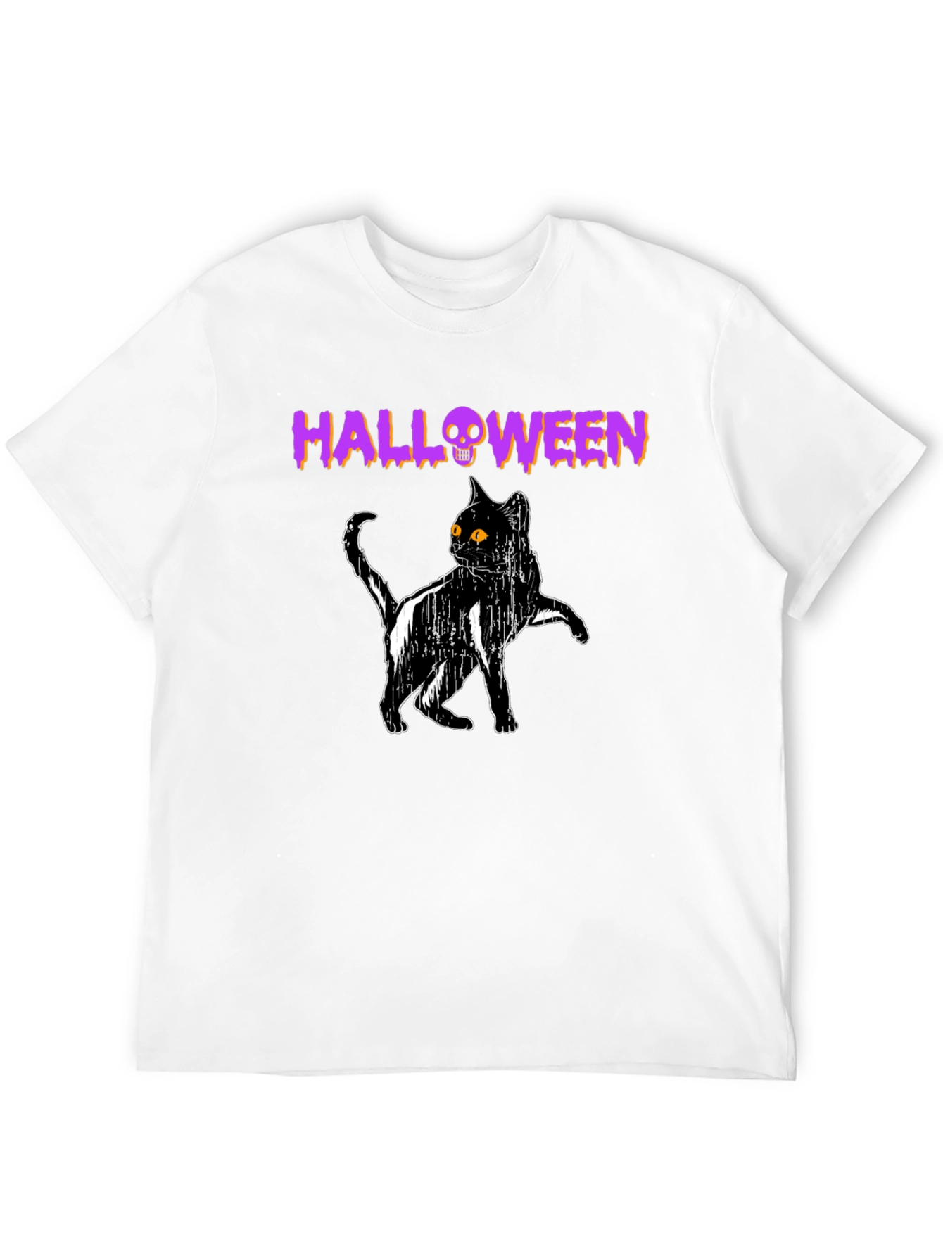 Halloween Cat T-Shirt - Spooky Black Cat Tee