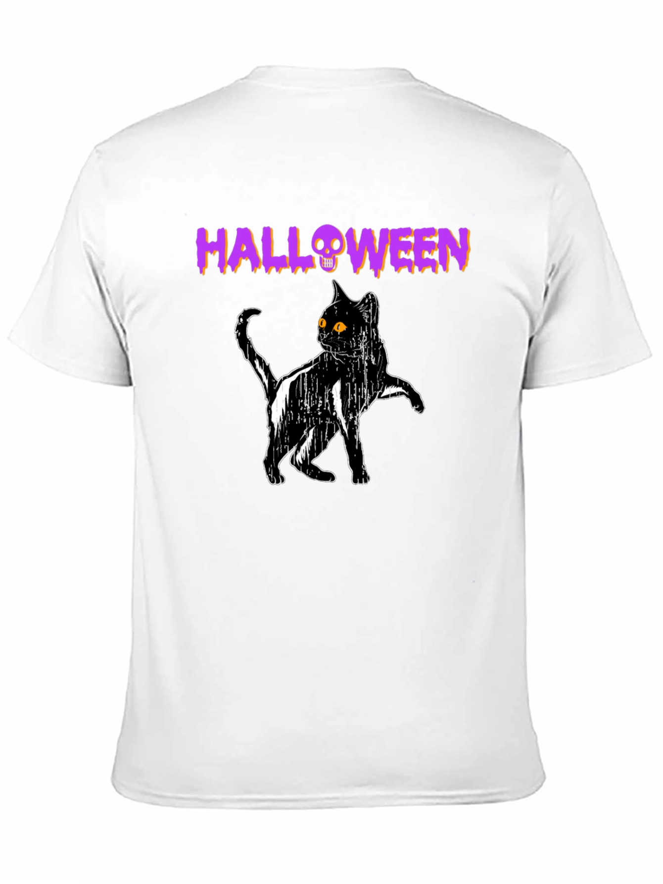 Halloween Cat T-Shirt - Spooky Black Cat Tee