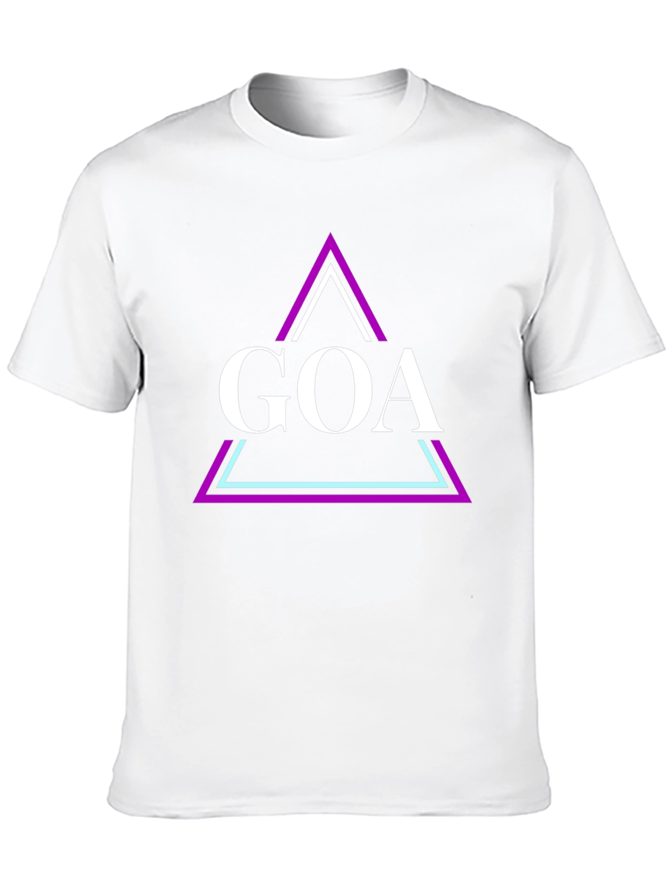 Goa Triangle Graphic Tee - Black Cotton T-Shirt