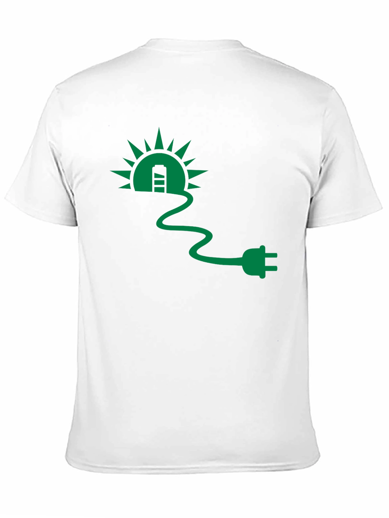 Eco-Friendly Solar Plug T-Shirt - Black