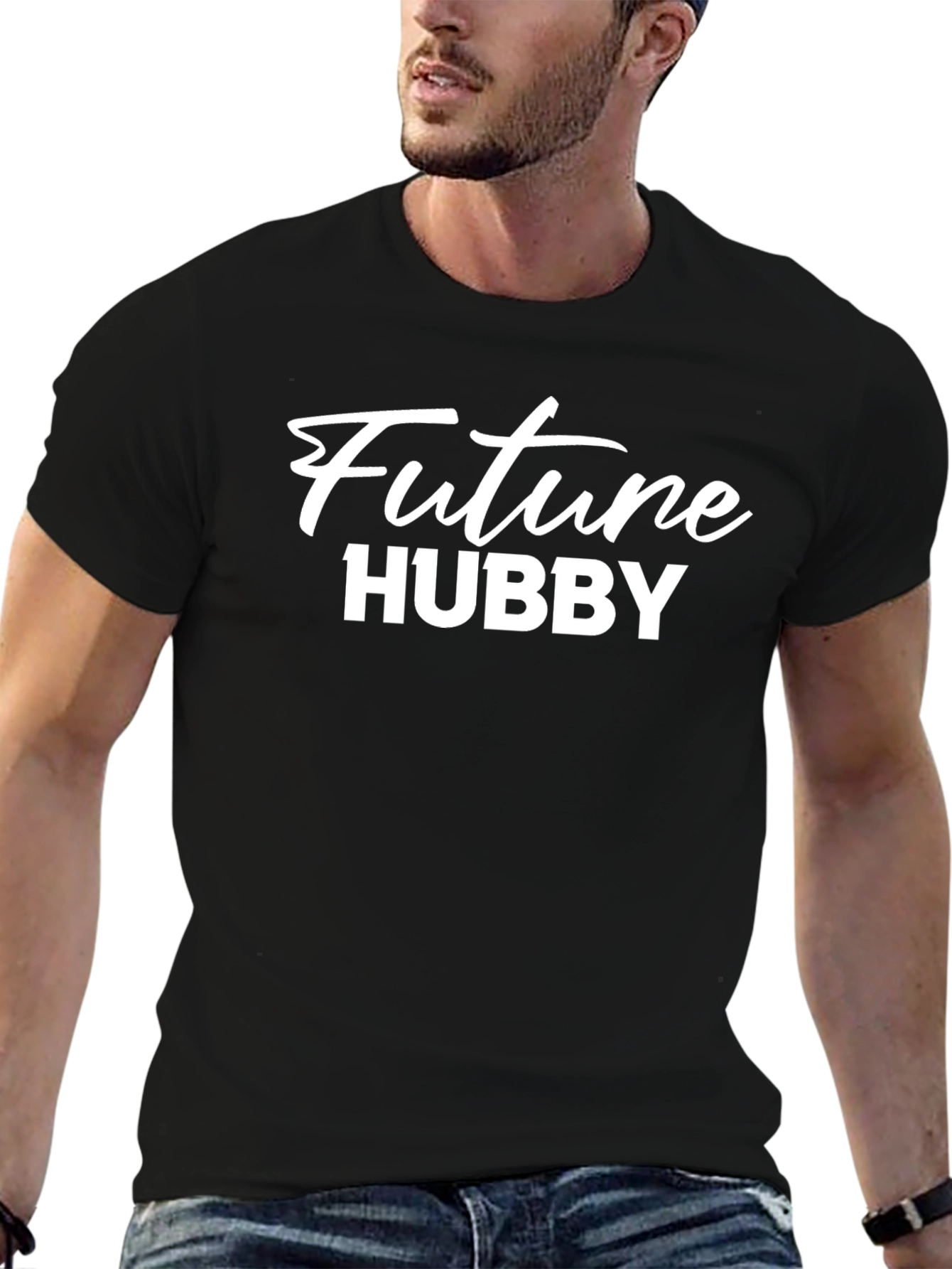 Future Hubby Black T-Shirt Groom Gift