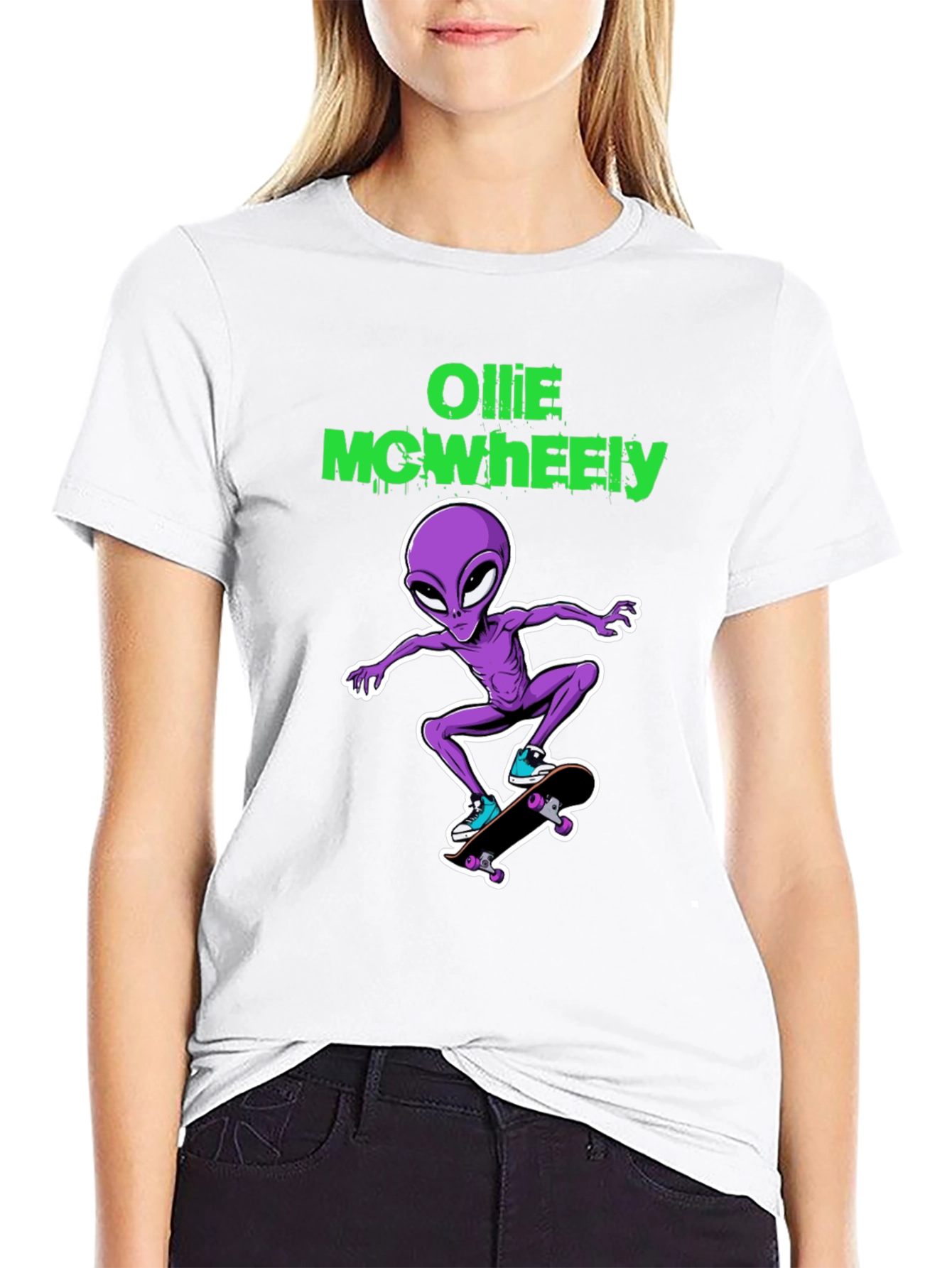 Alien Skateboarder Graphic Tee - Cool & Unique T-Shirt