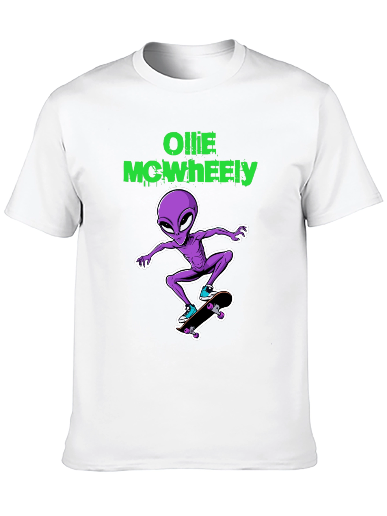 Alien Skateboarder Graphic Tee - Cool & Unique T-Shirt