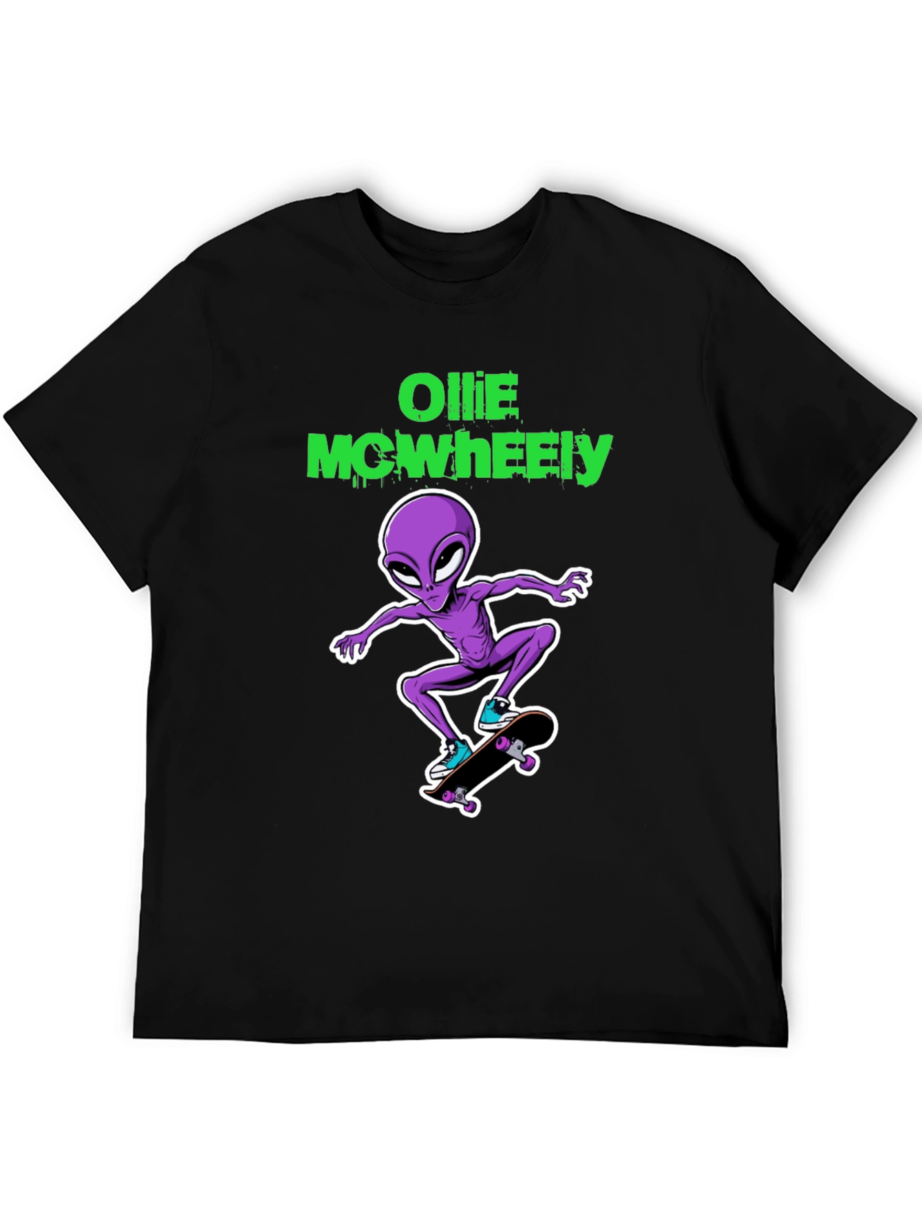 Alien Skateboarder Graphic Tee - Cool & Unique T-Shirt