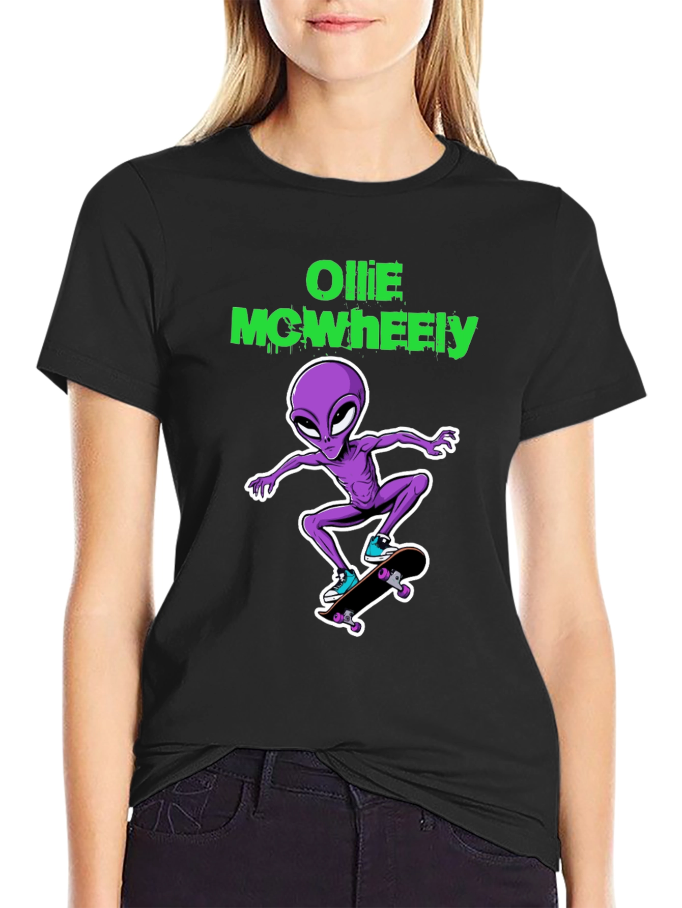 Alien Skateboarder Graphic Tee - Cool & Unique T-Shirt