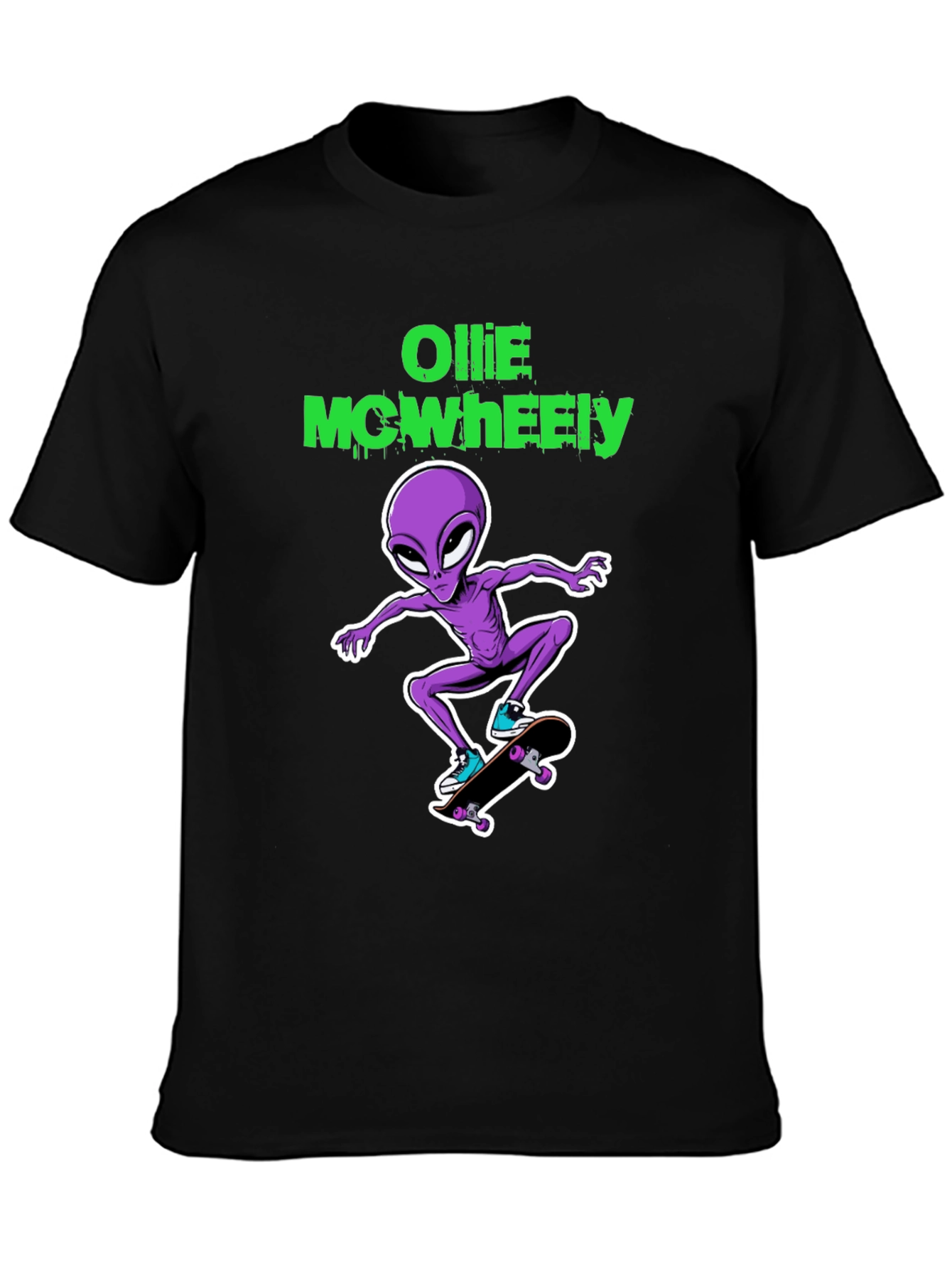 Alien Skateboarder Graphic Tee - Cool & Unique T-Shirt