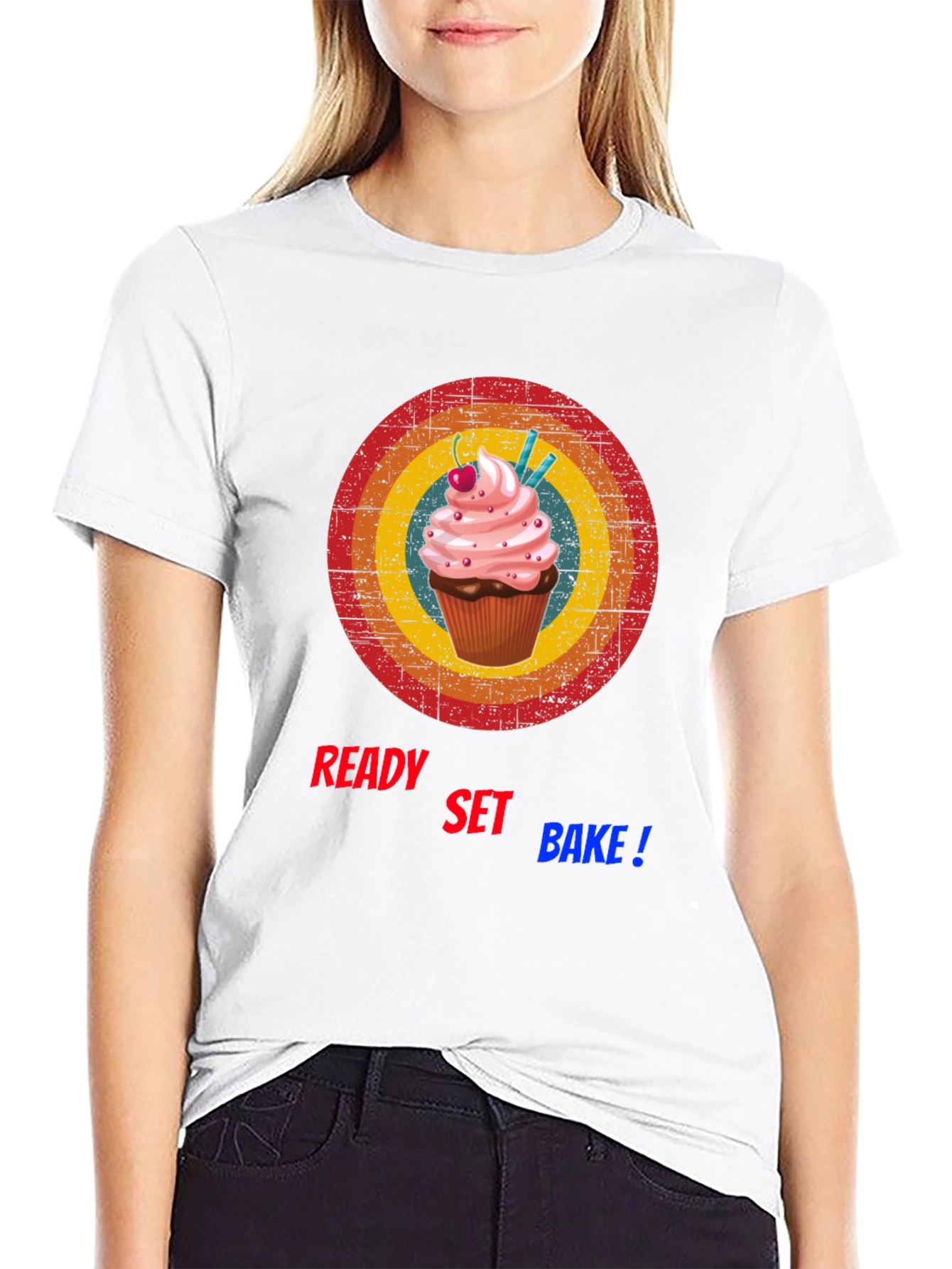Ready Set Bake T-Shirt - Cupcake Design