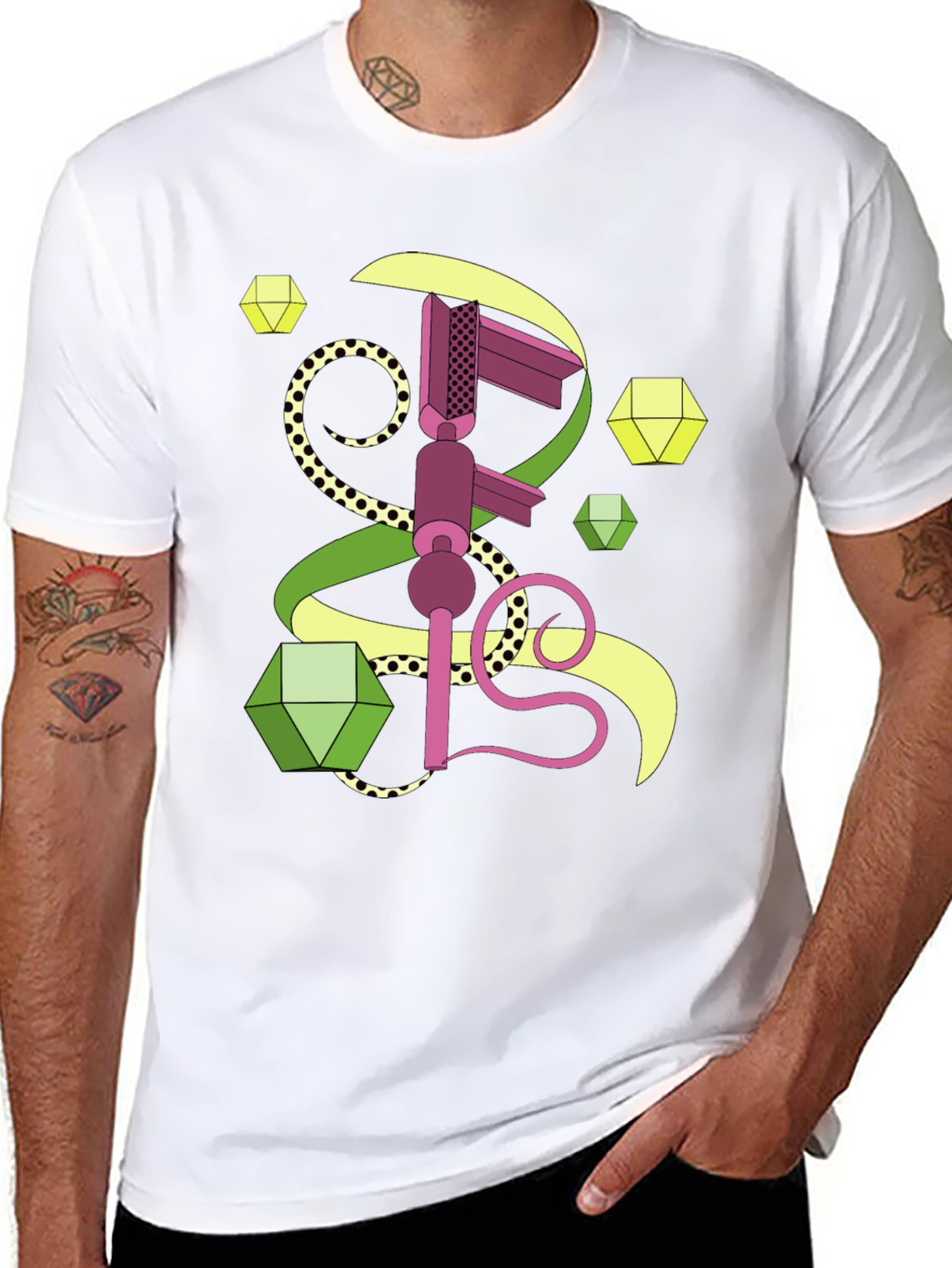Geometric Graphic Tee - Abstract Art Shirt
