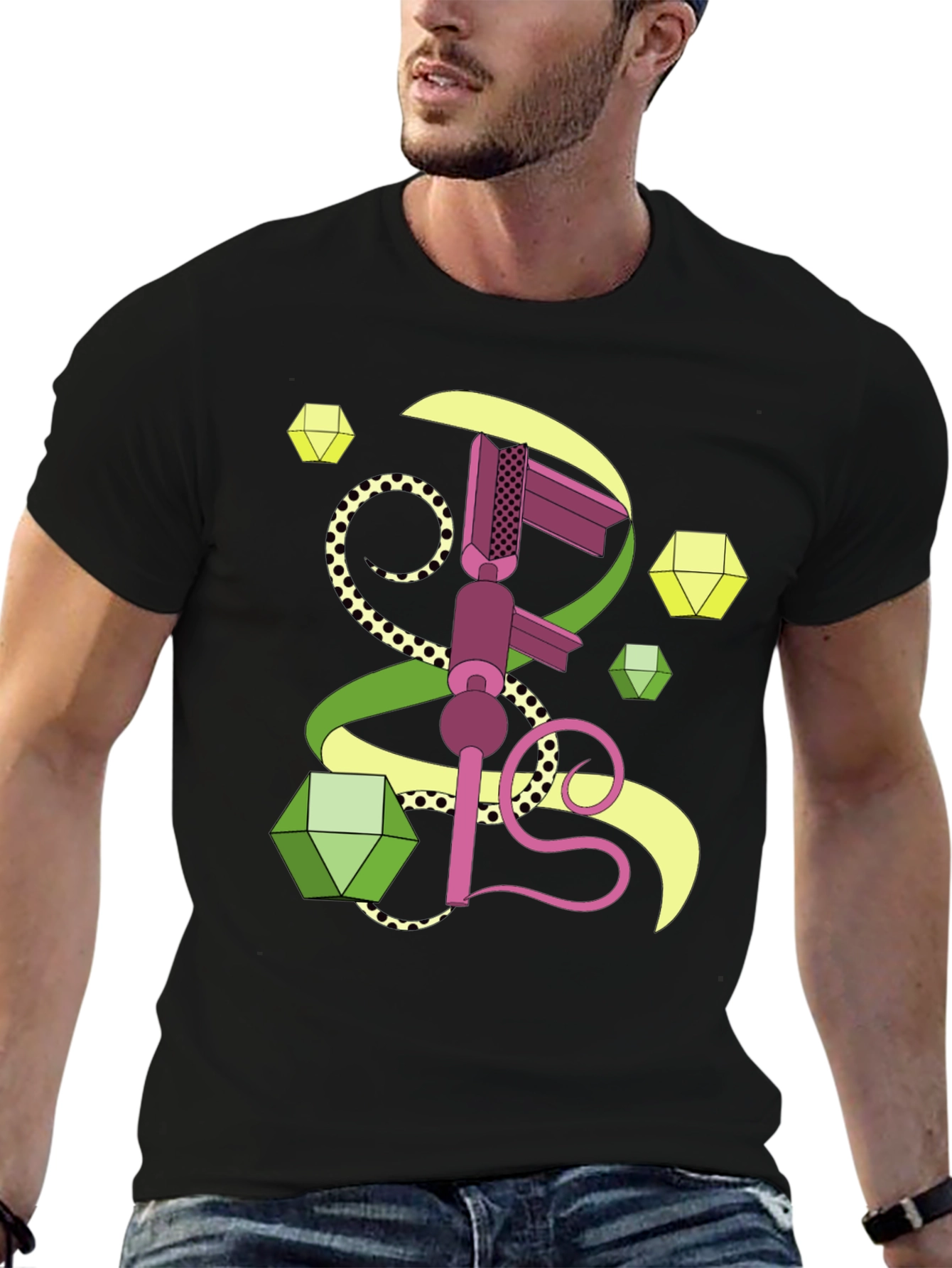 Geometric Graphic Tee - Abstract Art Shirt