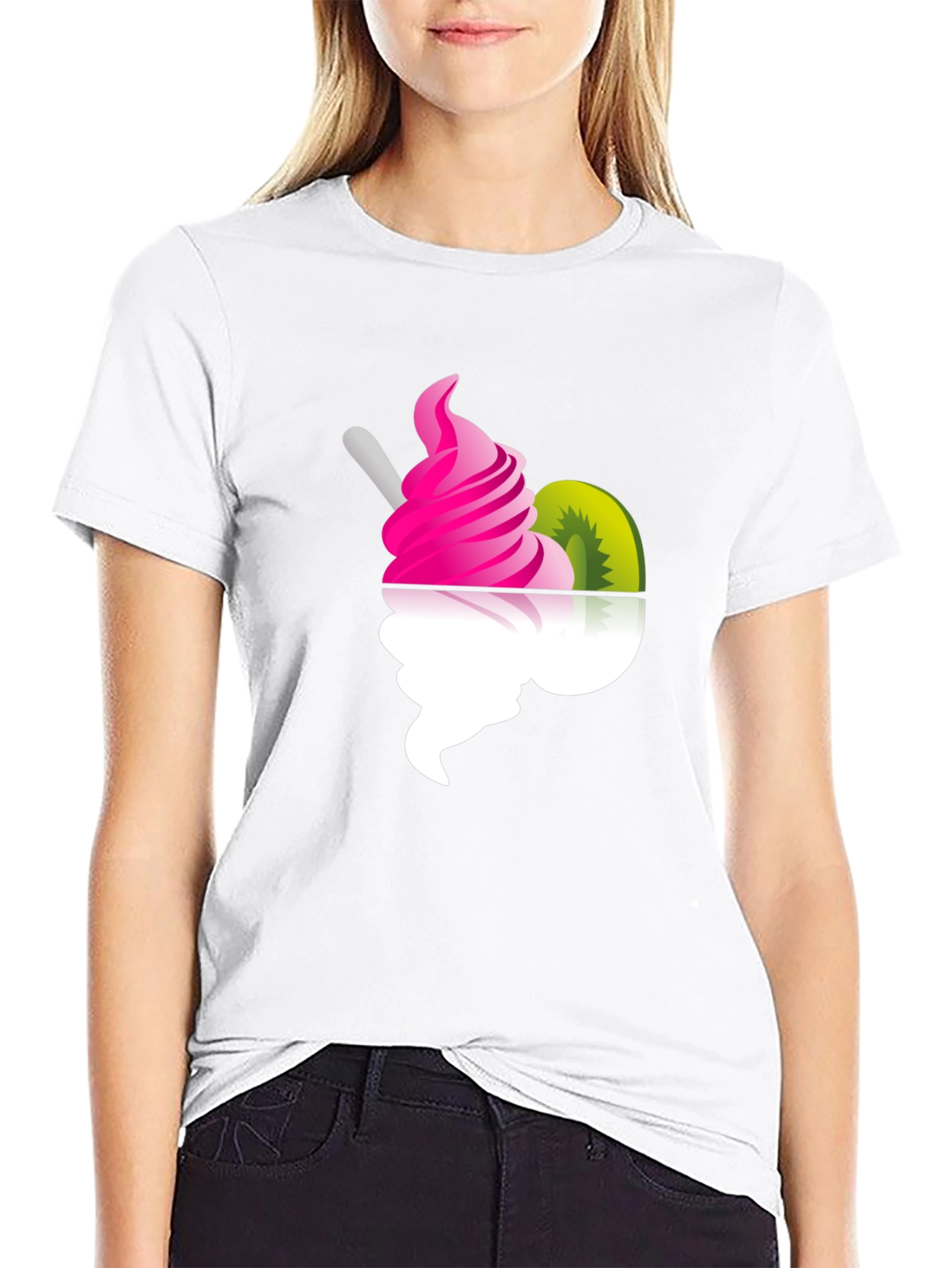 Fun Frozen Yogurt Graphic Tee - Black