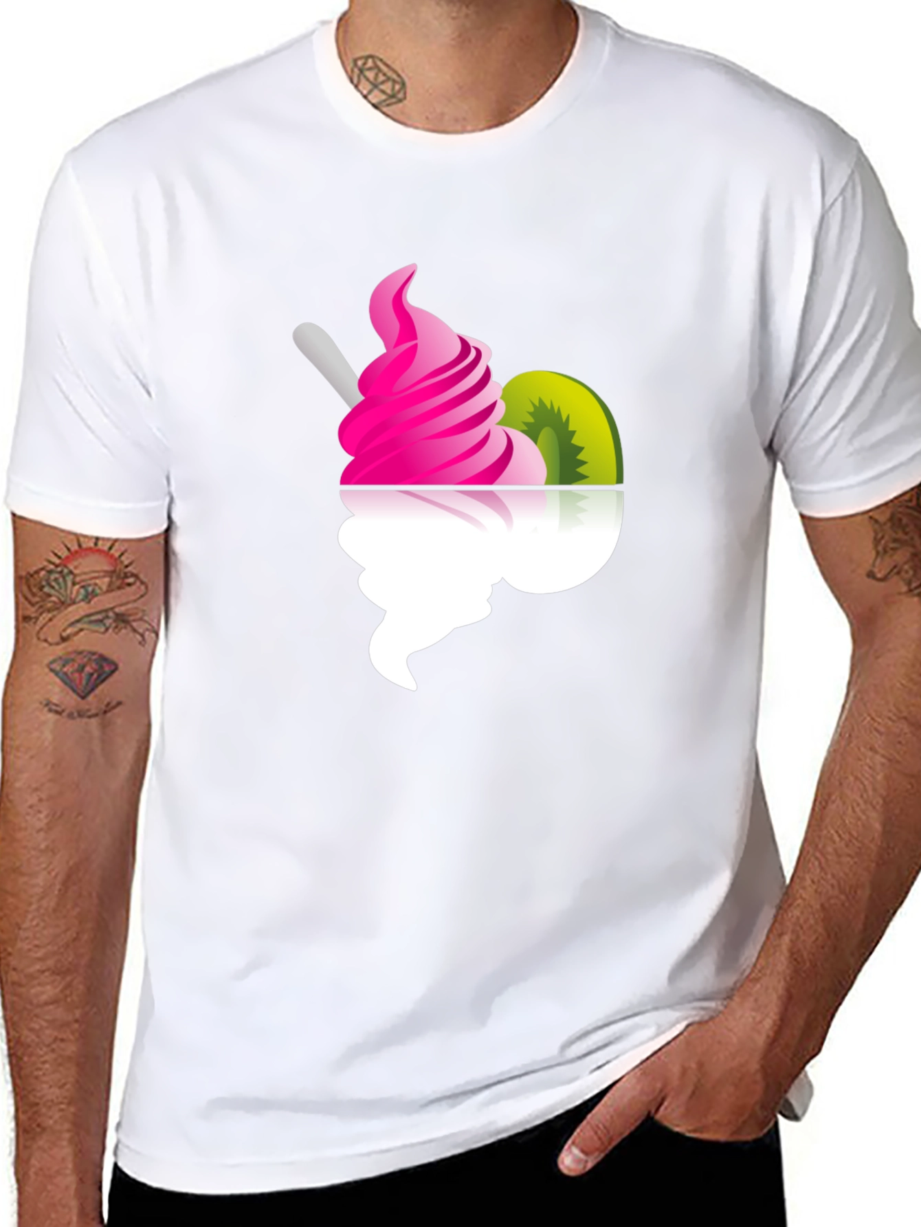 Fun Frozen Yogurt Graphic Tee - Black