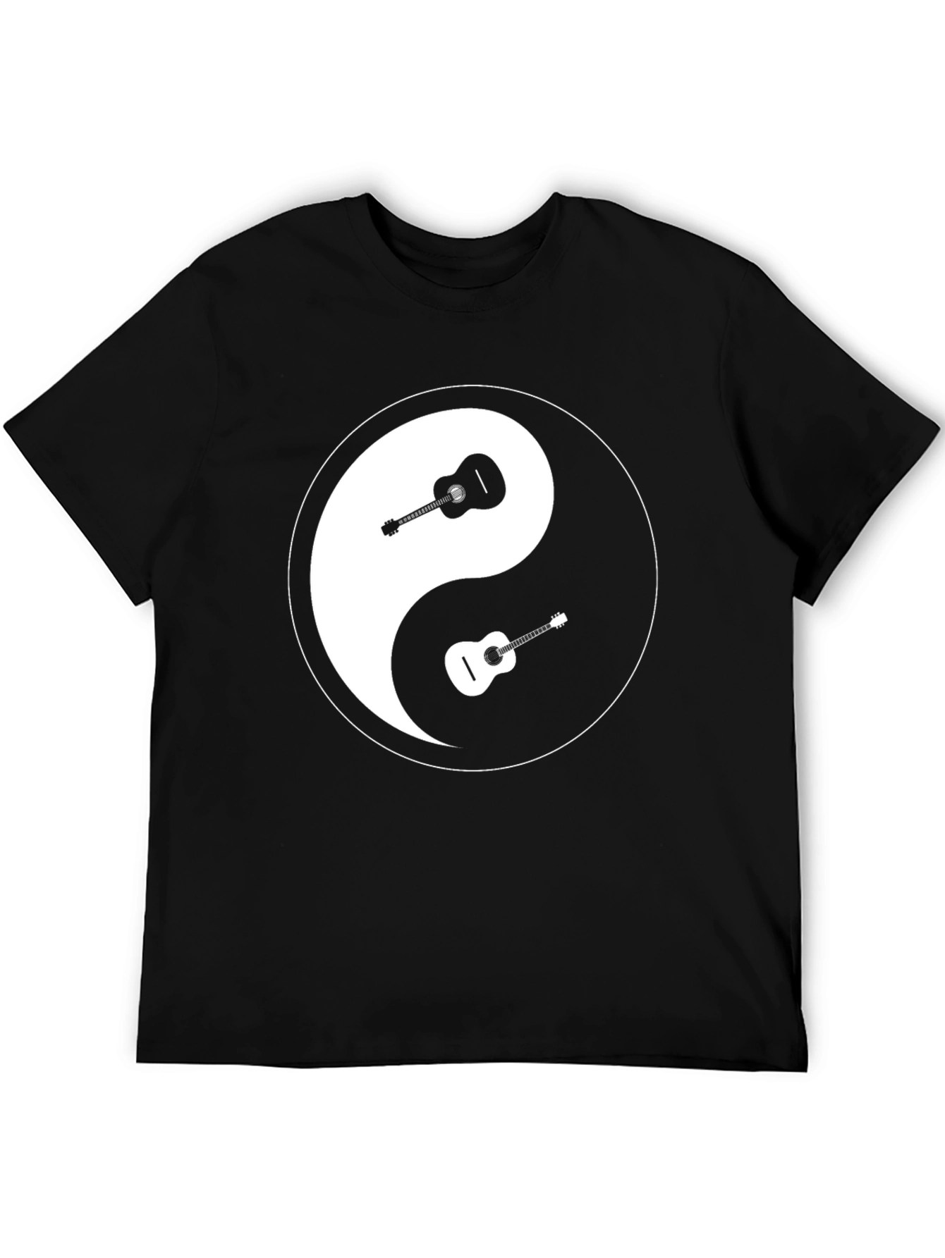 Yin Yang Guitar Graphic Tee - Black