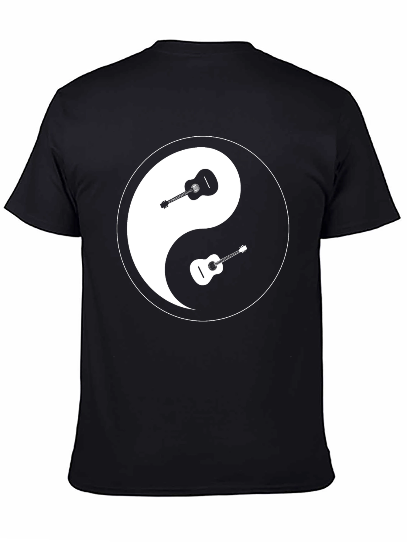 Yin Yang Guitar Graphic Tee - Black