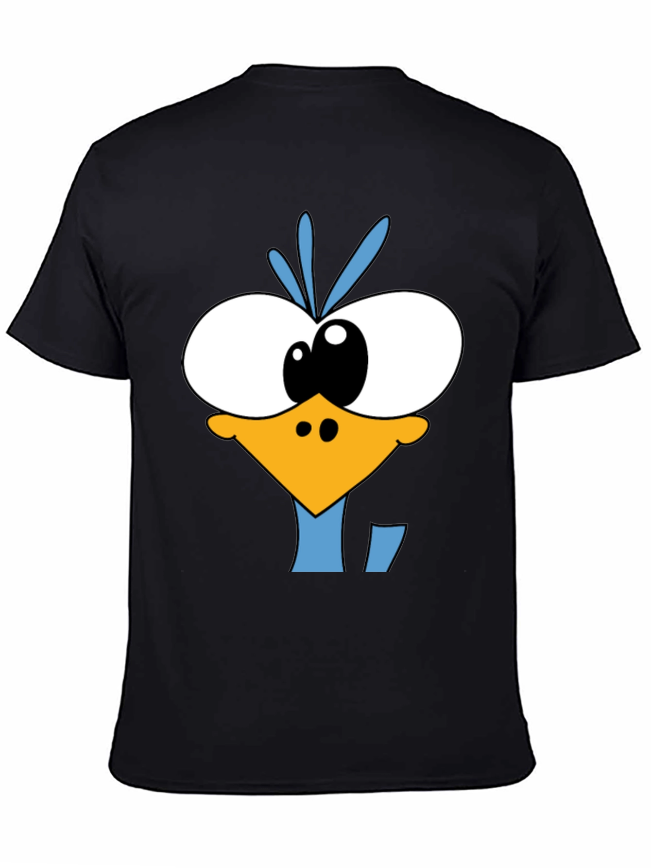 Road Runner Cartoon Graphic Black T-Shirt