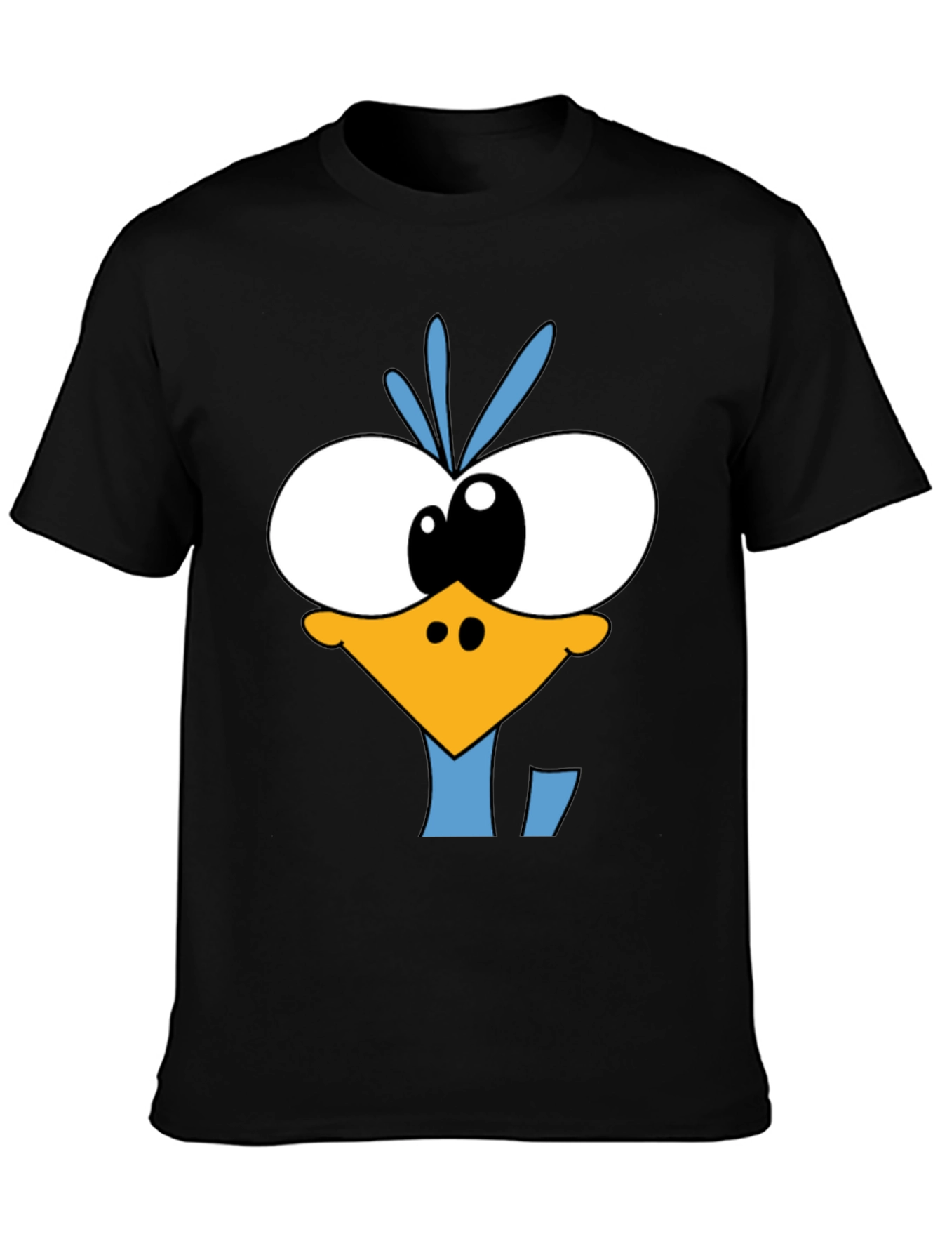 Road Runner Cartoon Graphic Black T-Shirt