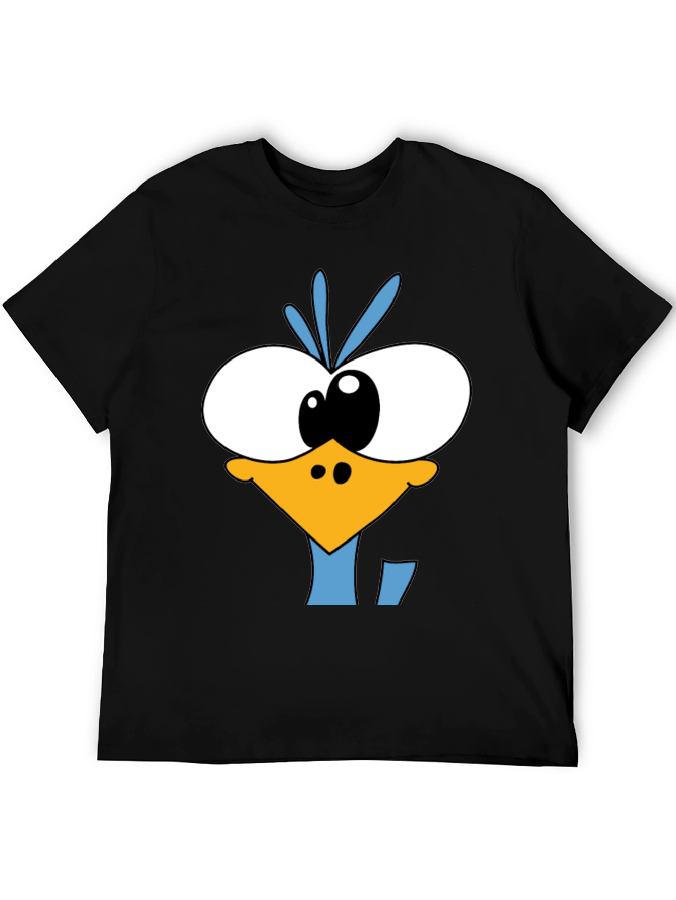 Road Runner Cartoon Graphic Black T-Shirt