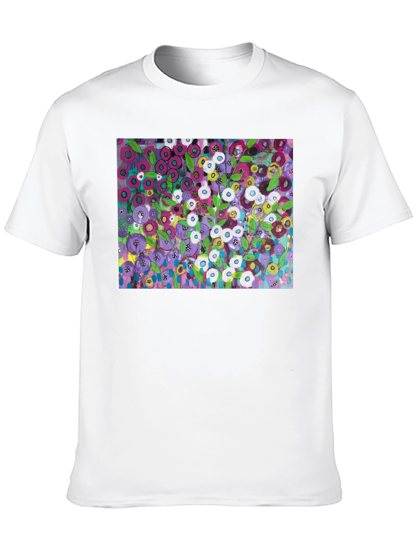 Floral Burst Graphic Tee - Modern Art Shirt