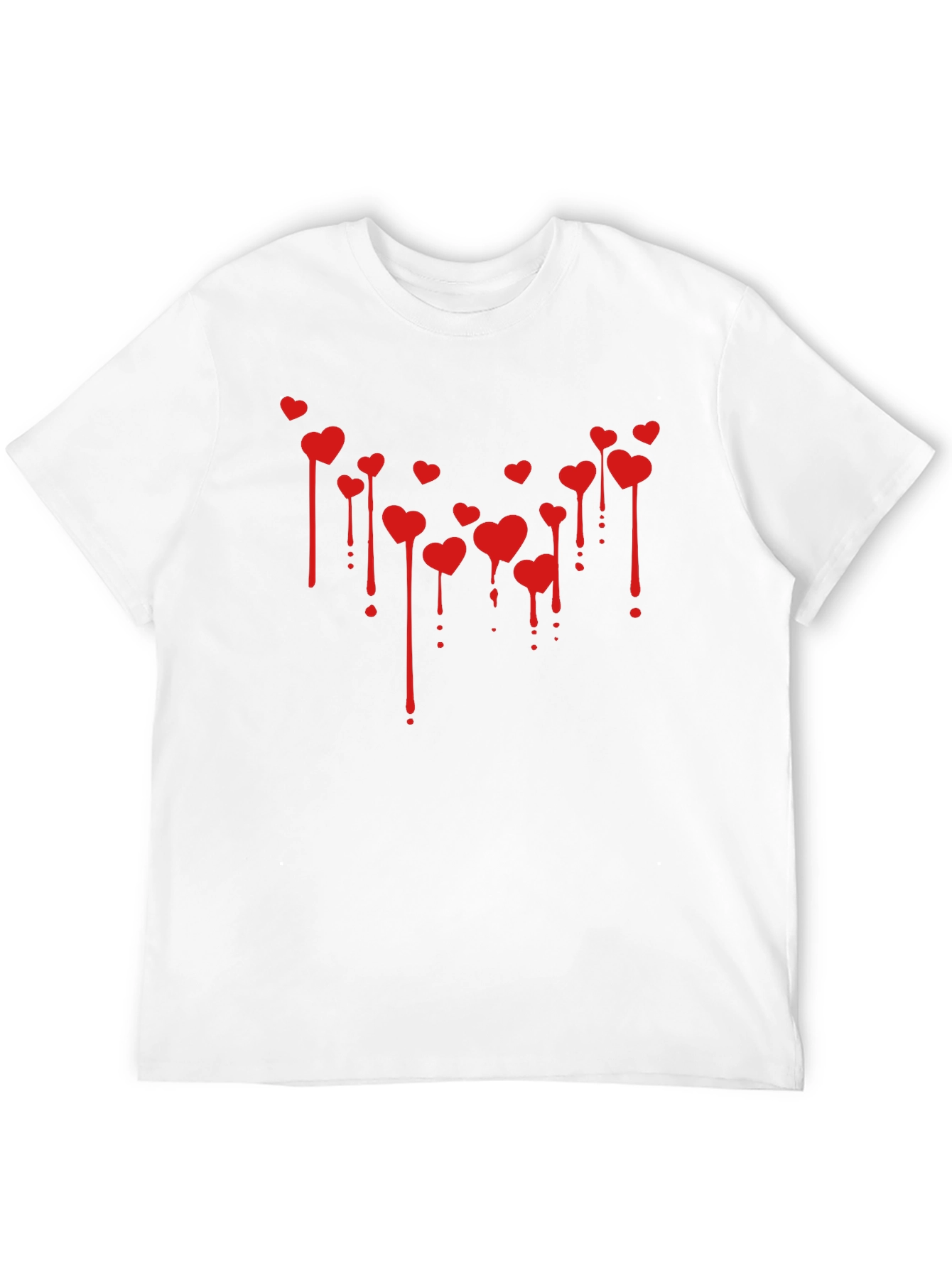 Bleeding Hearts Graphic Tee - Valentines Day Black T-Shirt