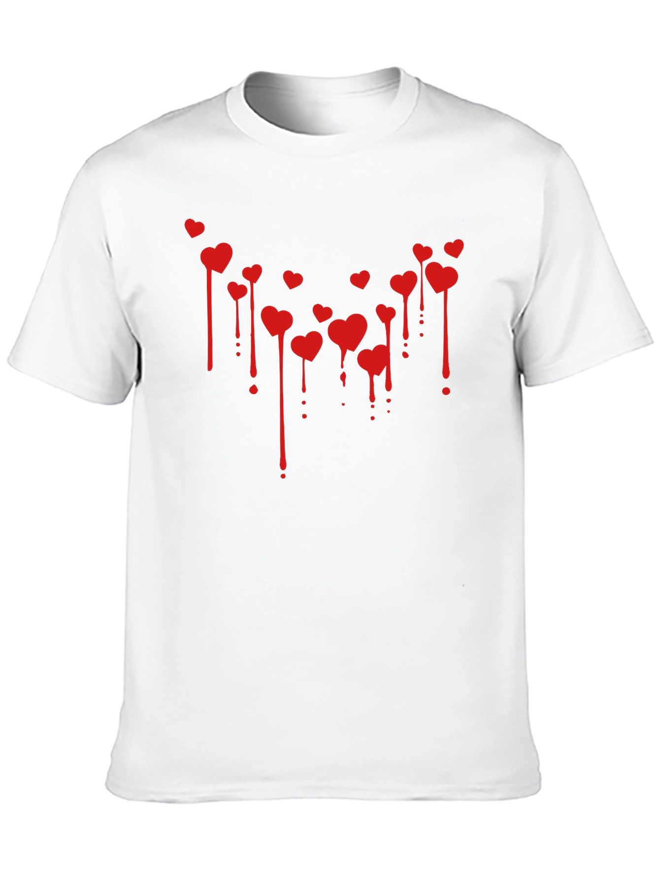 Bleeding Hearts Graphic Tee - Valentines Day Black T-Shirt