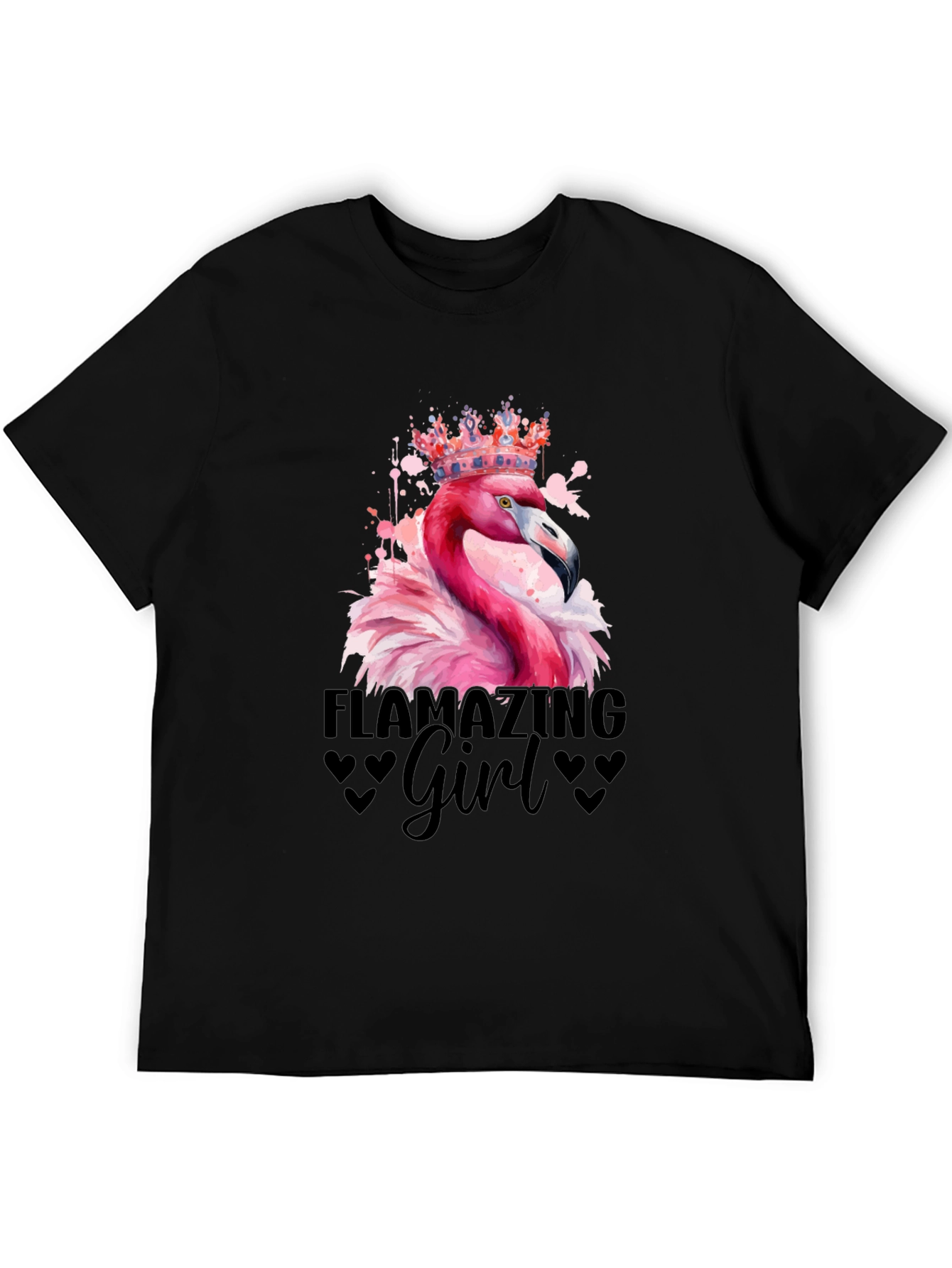 Flamazing Girl T-Shirt - Flamingo Crown Tee